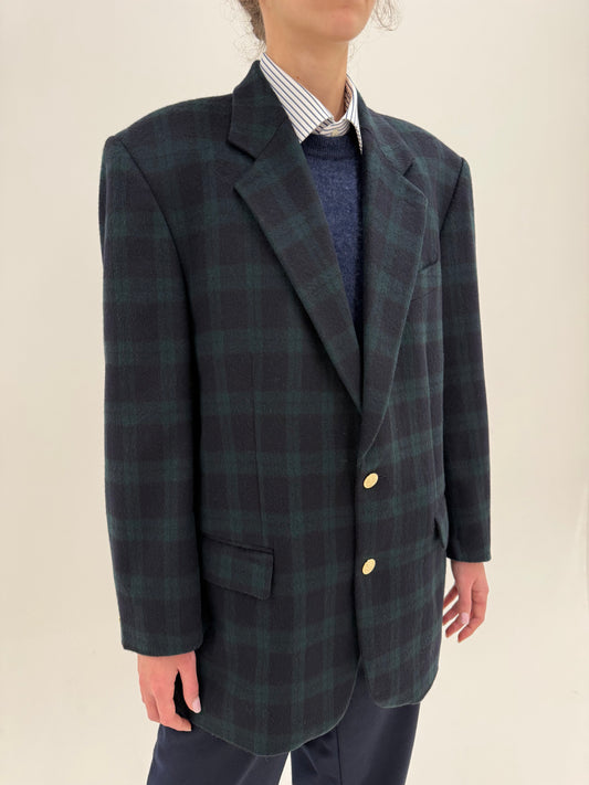 Sacou Yves Saint Laurent din tweed gros extrafin de lana cu cașmir