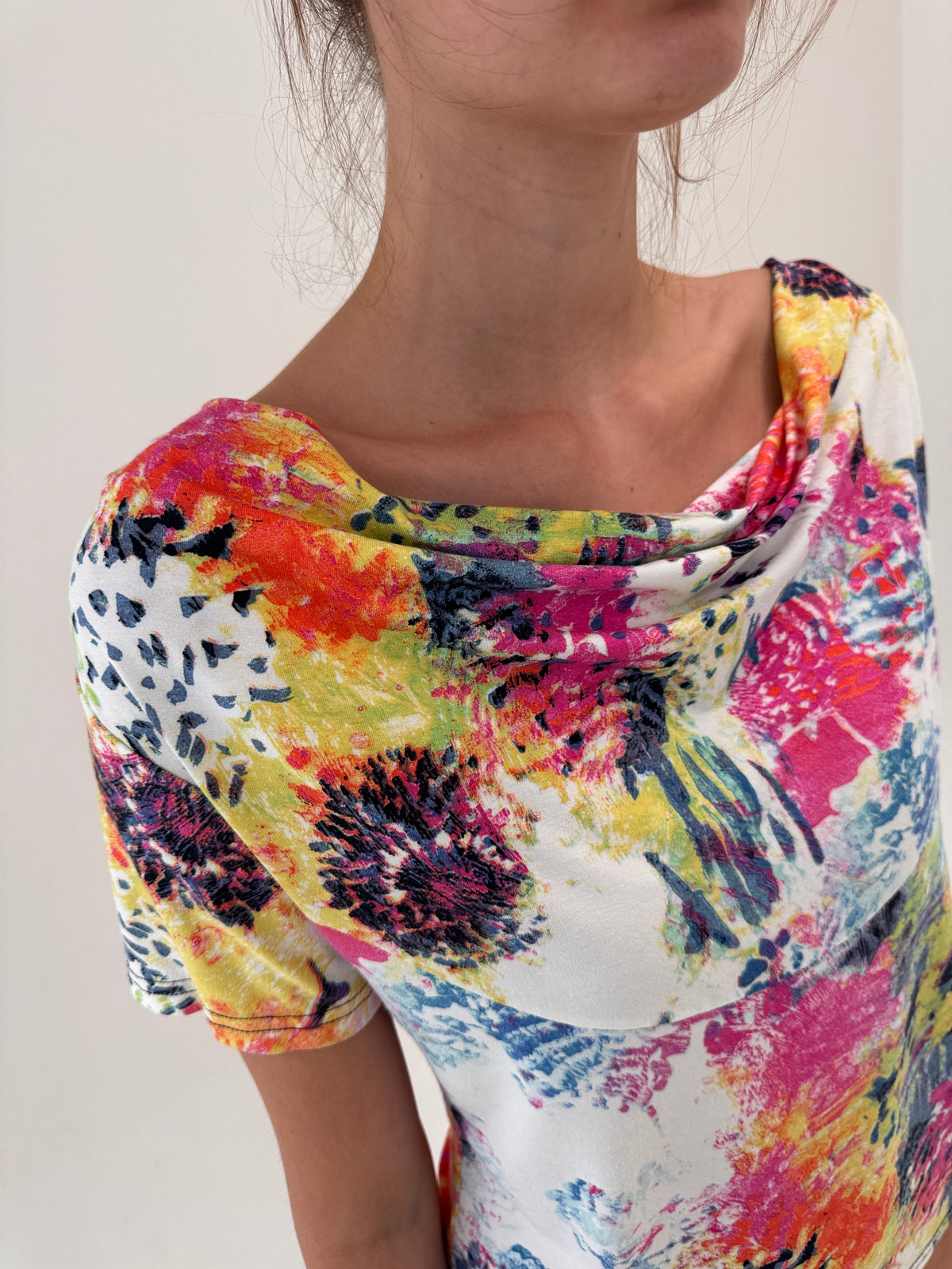 Top italian de brand premium cu decolteu drapat