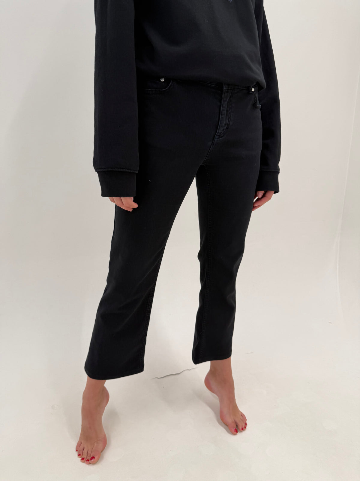 Jeans Roberto Cavalli negri bootcut modelatori petite