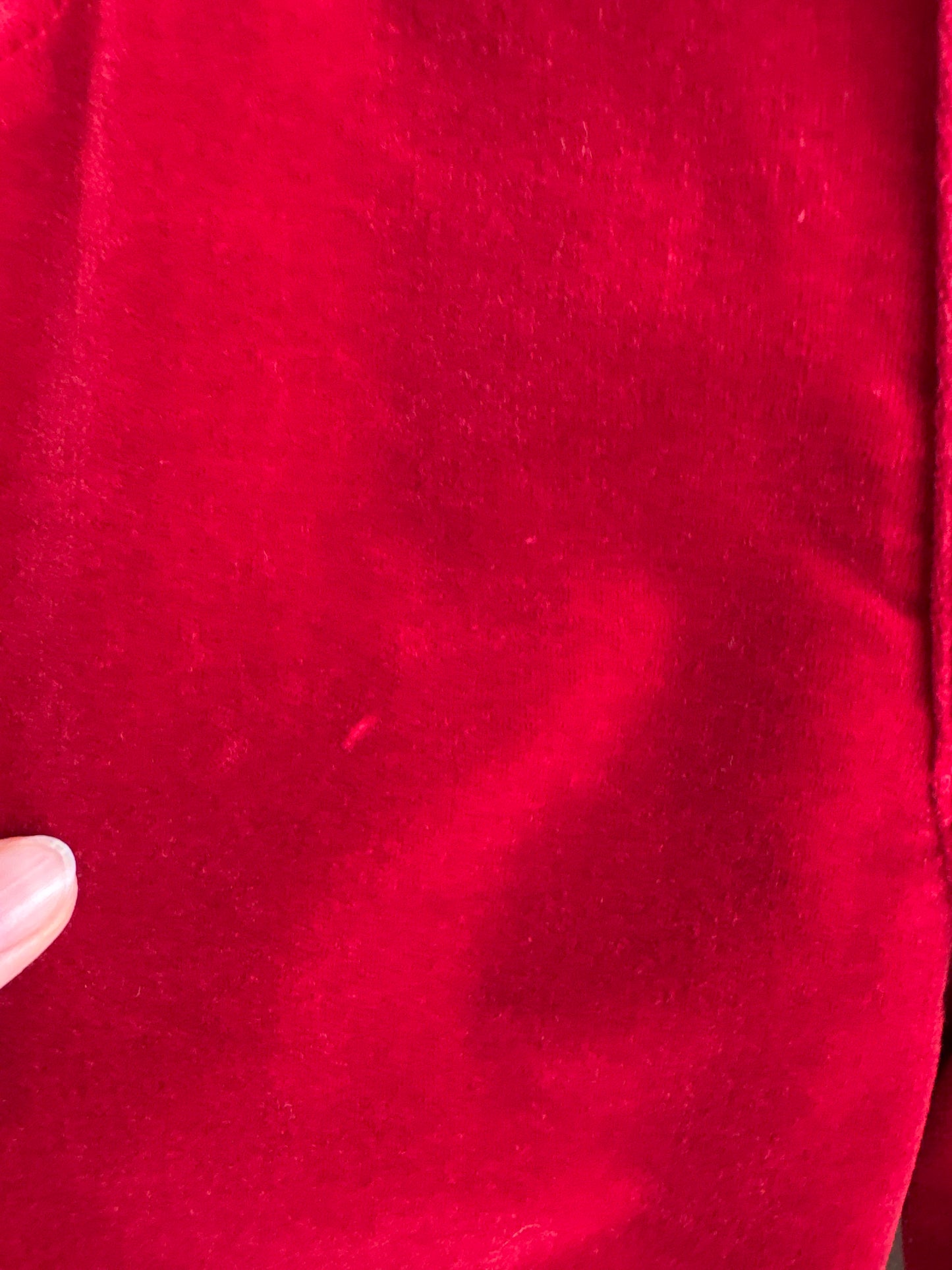 Pantaloni evazati cherry red Ralph Lauren din catifea modelatoare