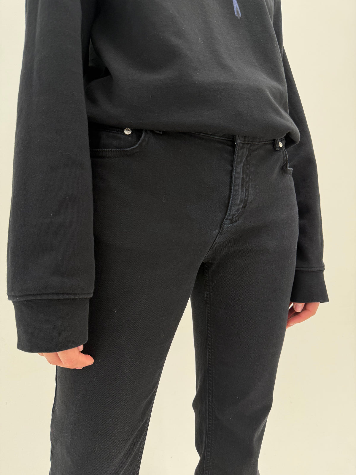 Jeans Roberto Cavalli negri bootcut modelatori petite