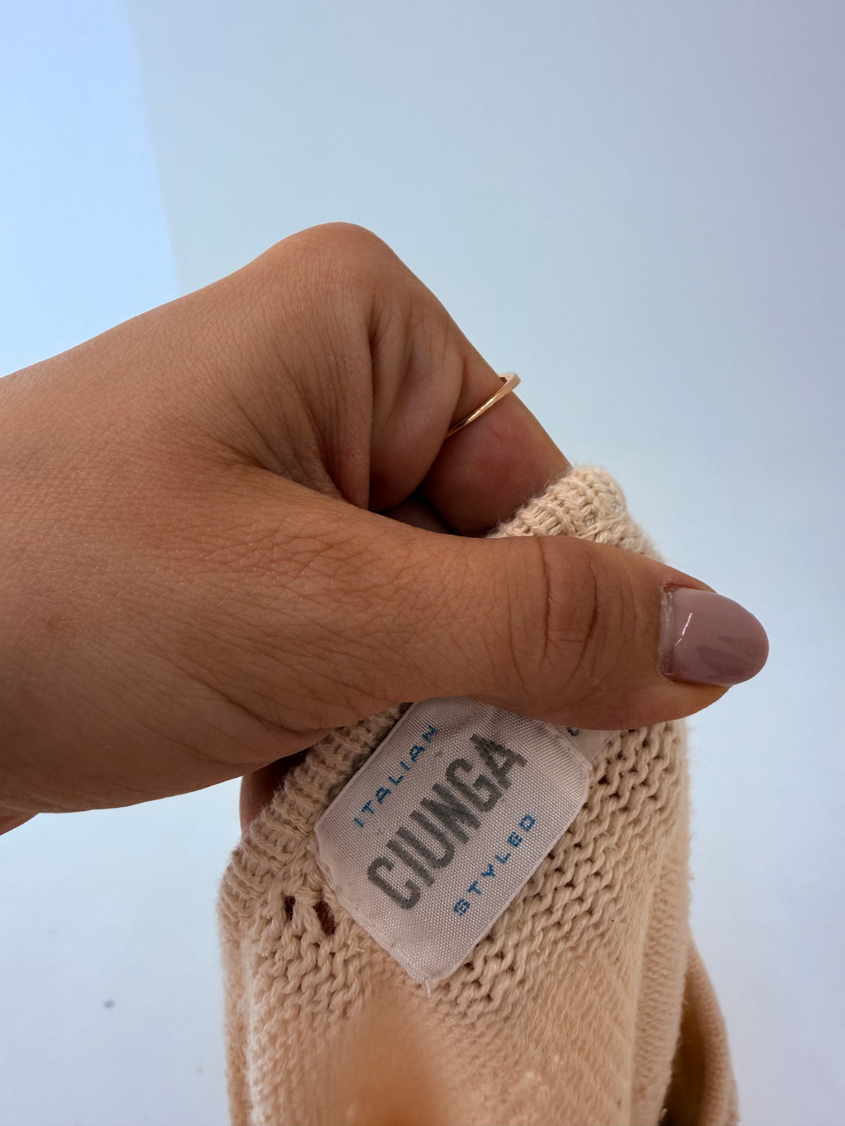 Cardigan vintage petite camel cu broderie manuală colorată din bumbac excepțional
