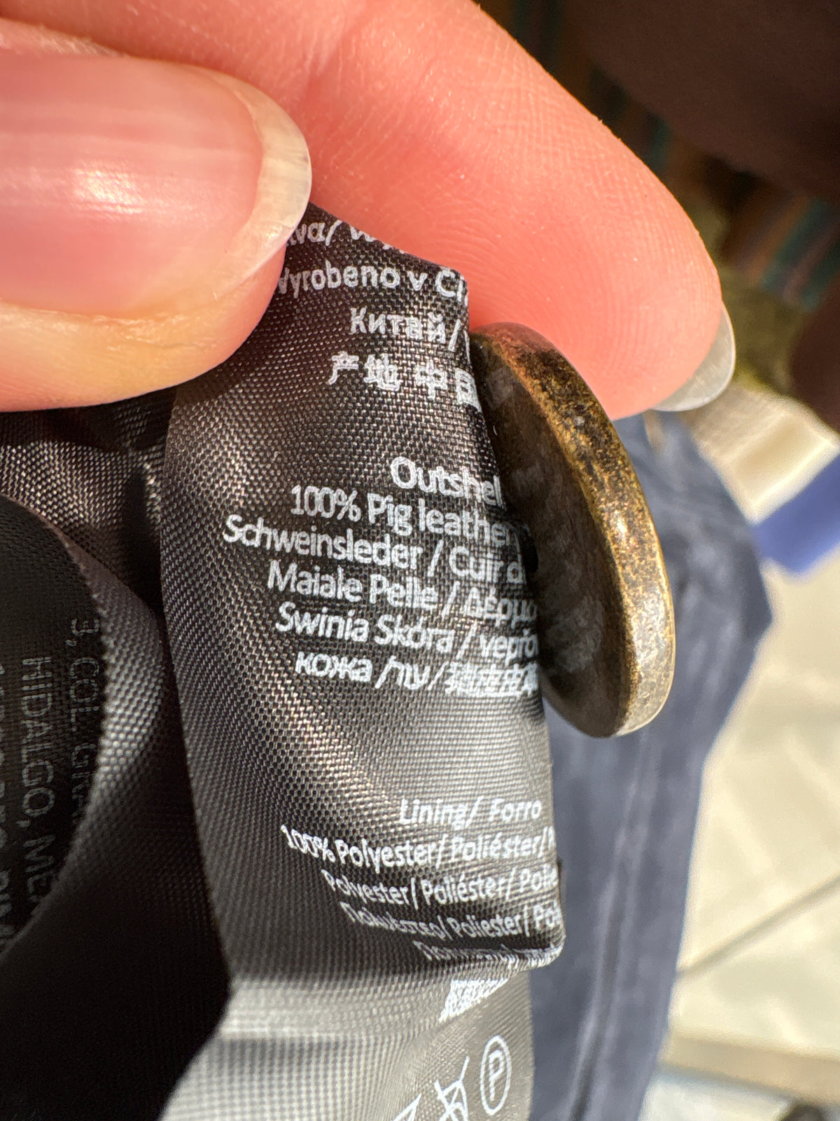 Fustă mini jeans blue din piele naturală întoarsă ușor structurată