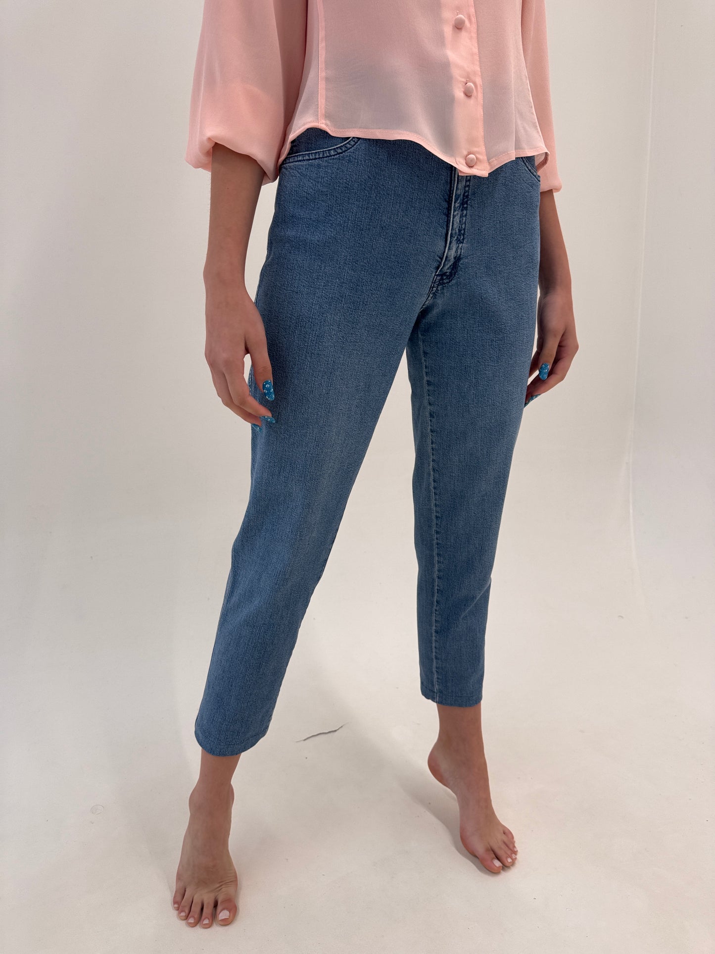 Jeans vintage Armani de vară ultra confort modelatori petite mom fit