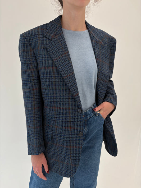 Sacou ultra luxury italian atelier Alta Moda din tweed excepțional de lana