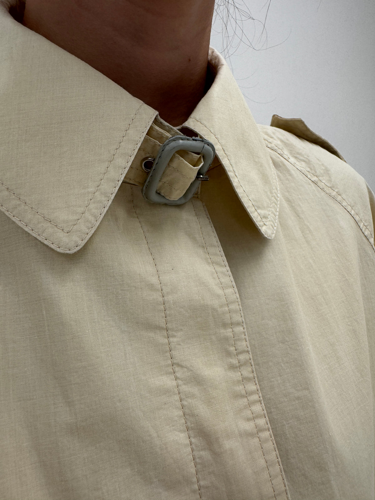 Trench Herno luxury old vintage anii 70 light camel impermeabil în croi A-line