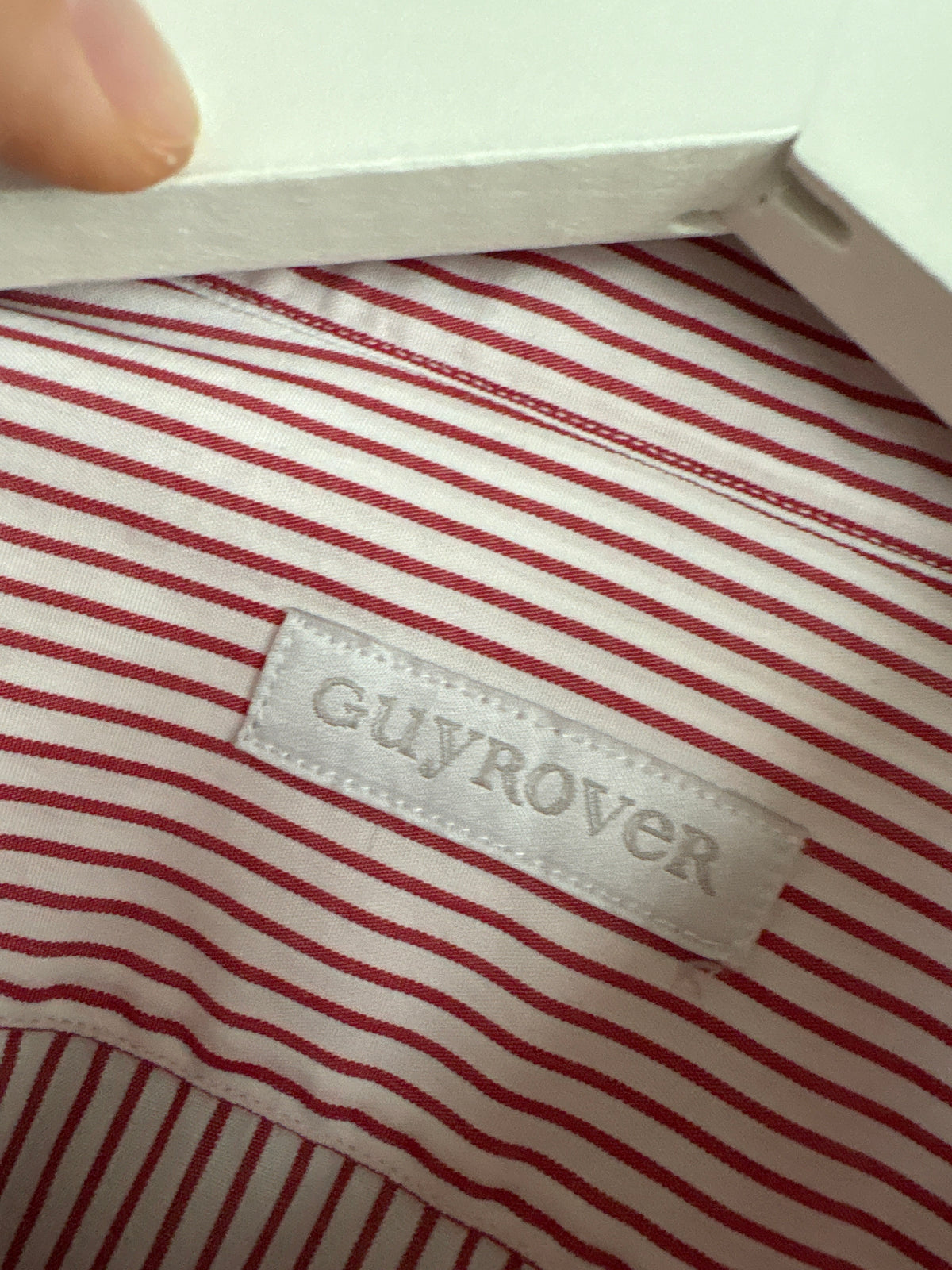 Cămașa petite premium din poplin de bumbac în dungi bordo