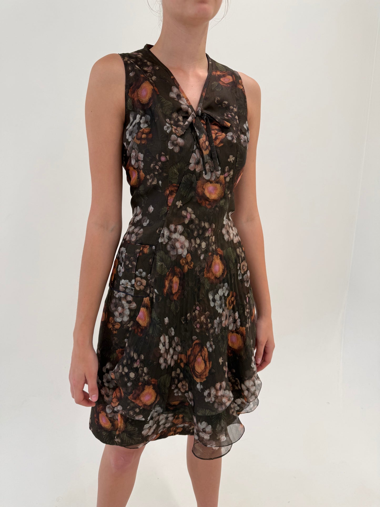 Rochie Old vintage excepțională anii 60 din mătase naturală în culori superbe