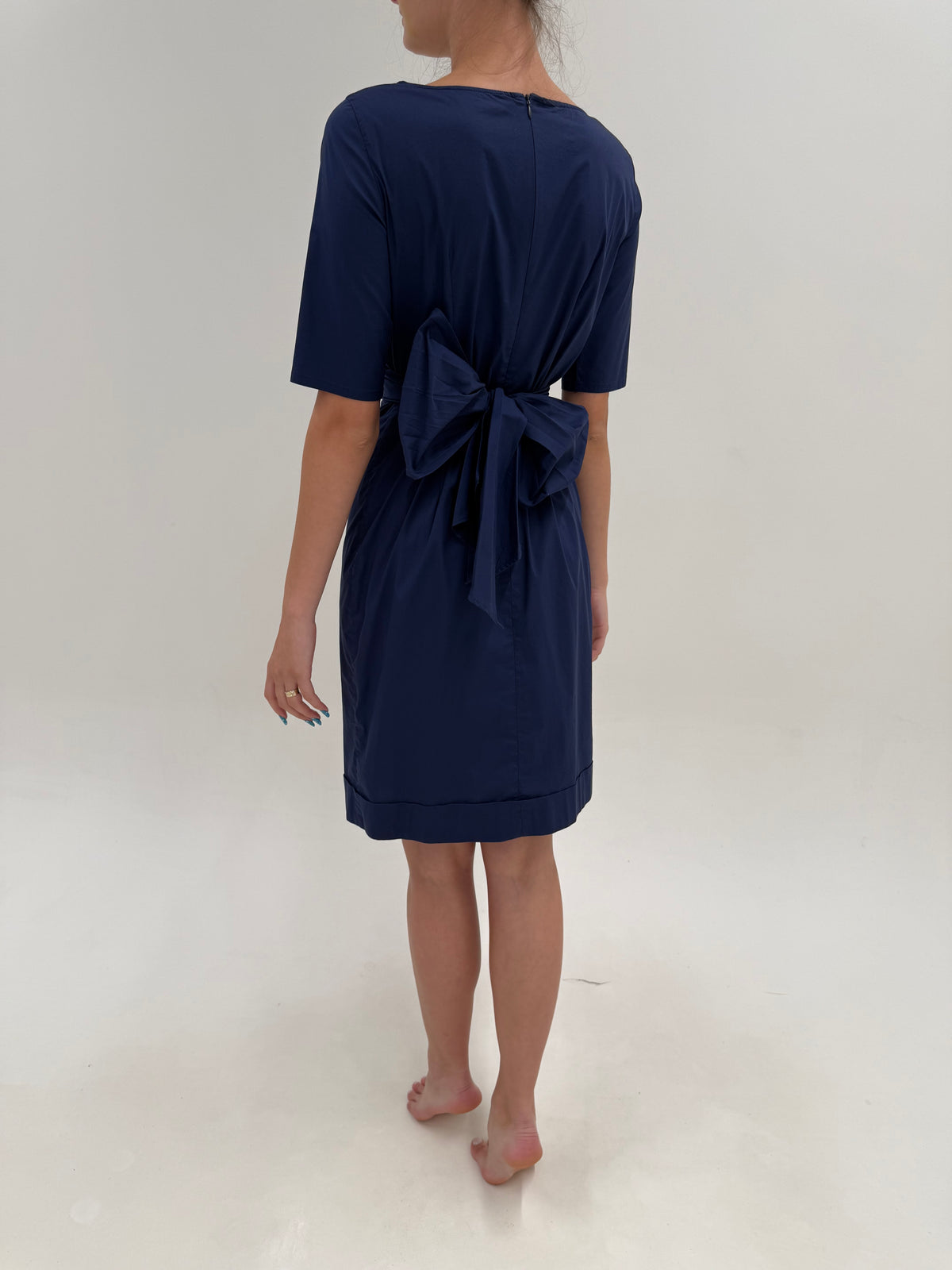 Rochie gama Max Mara în croi ultra chic cambrata reglabilă și fronsata
