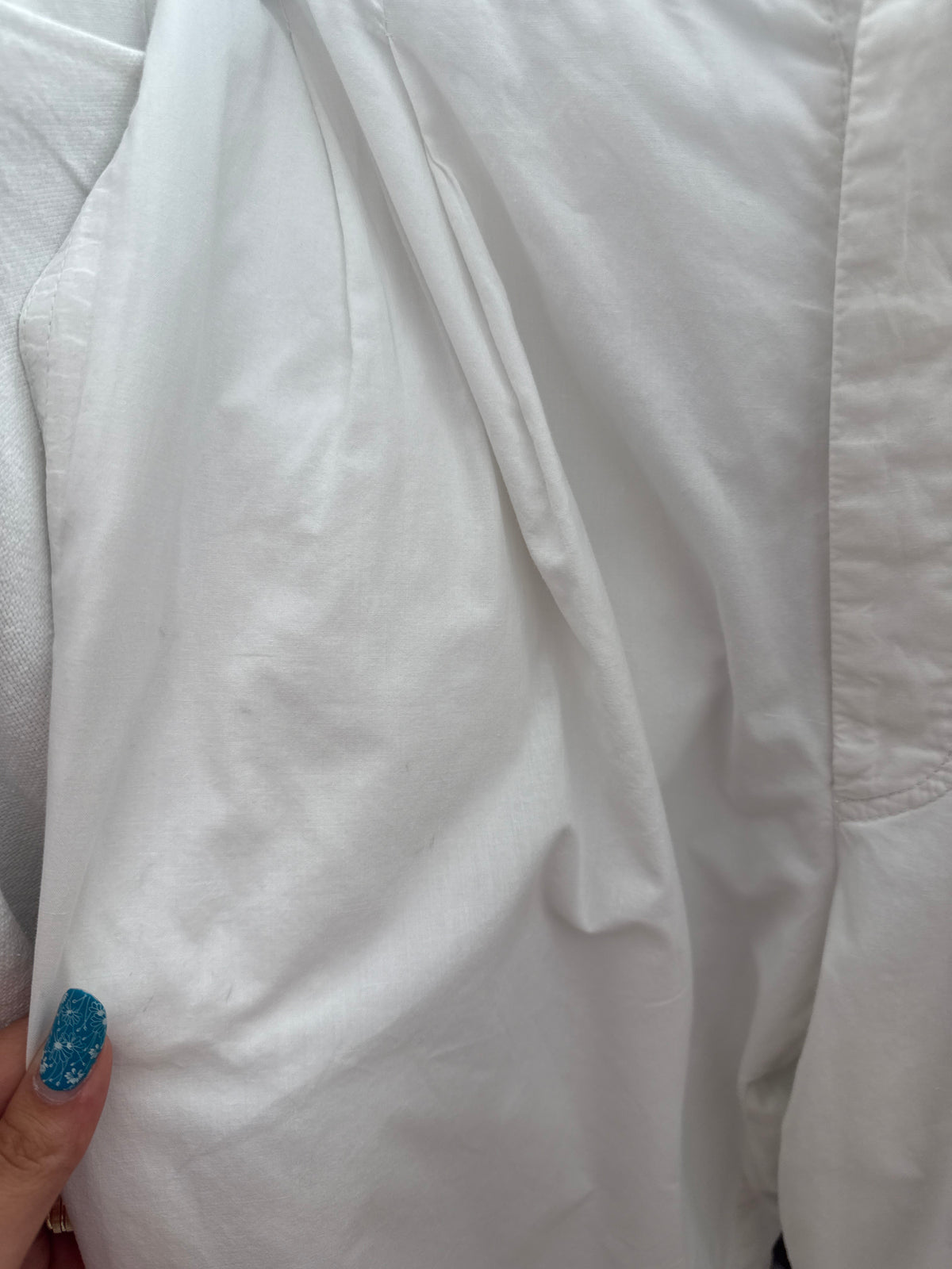 Pantaloni Valentino petite cu talie ultra înaltă din poplin de bumbac și pense