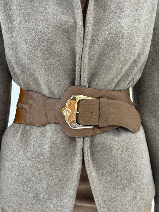 Centură vintage spectaculoasă din piele naturală