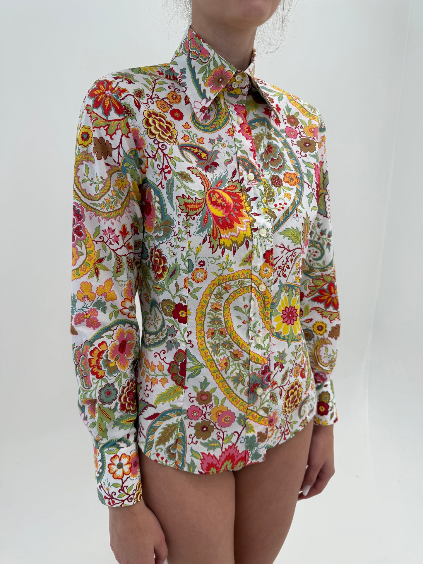 Cămașa luxury Etro iconică din panzica extrafina de bumbac