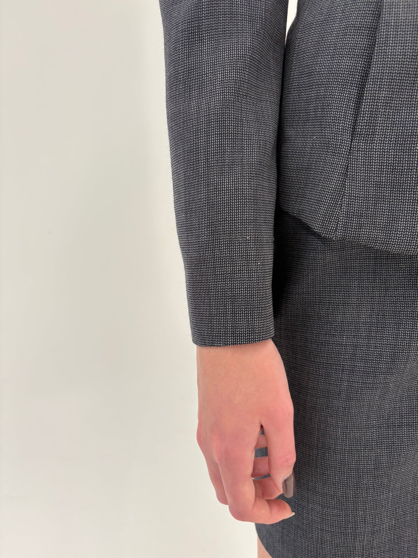 Deux piece italian cu sacou ultra cambrat și fusta în croi chic