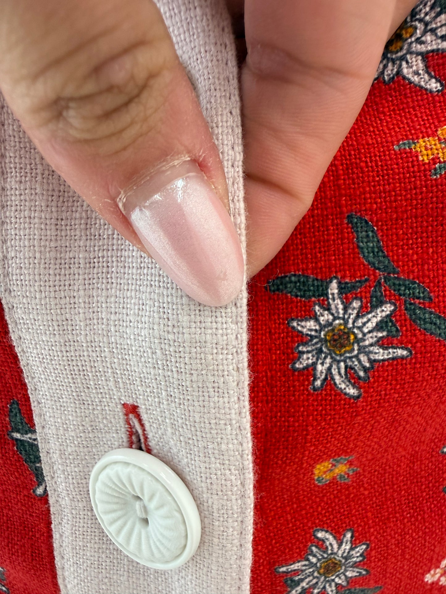 Rochie vintage din pânză răcoroasă de in, bumbac și modal cu corsaj