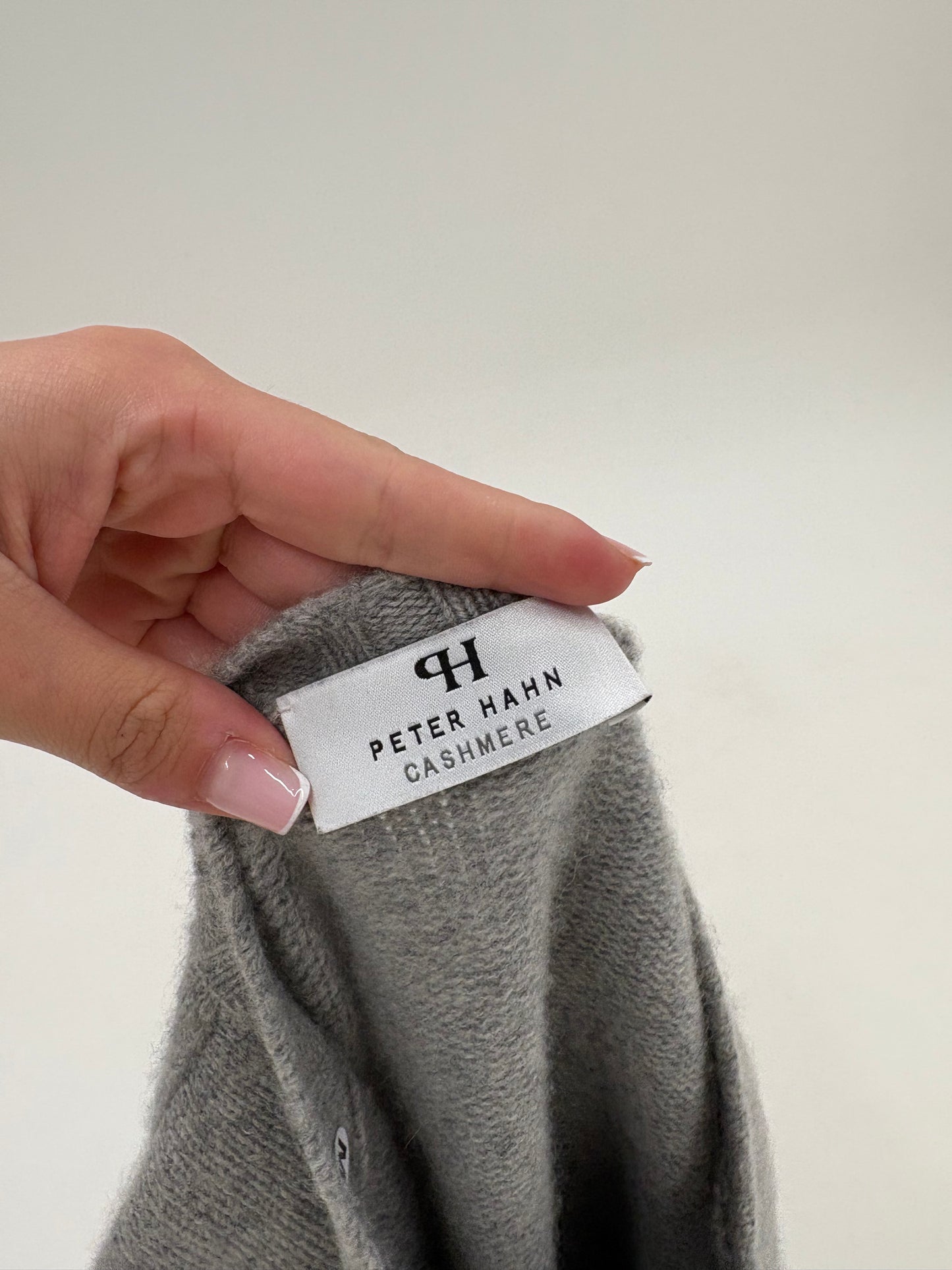 Pulover silver gray din cașmir high end multiply cu grad redus de peeling