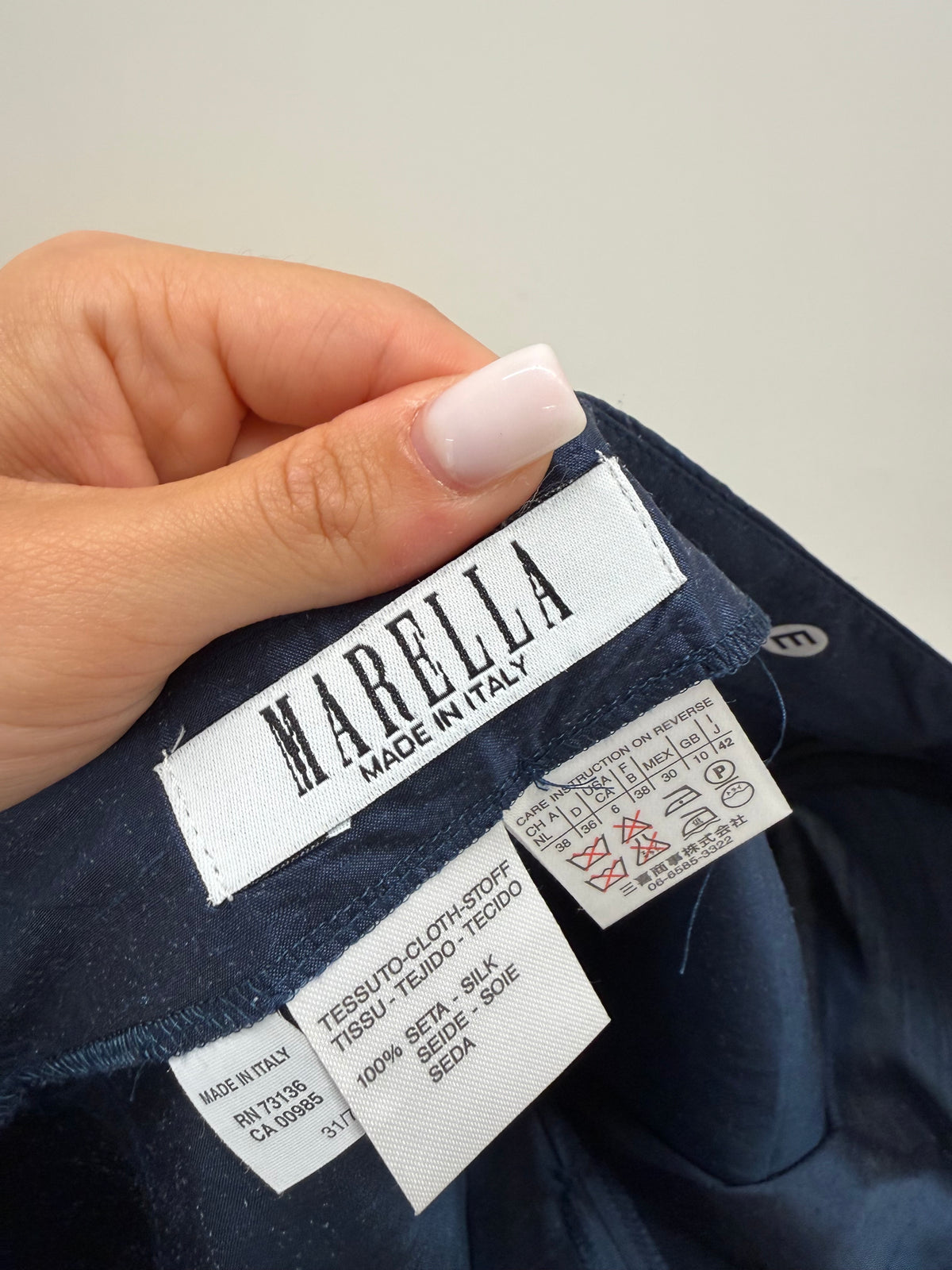 Pantaloni clasici Marella by Max Mara din mătase naturală