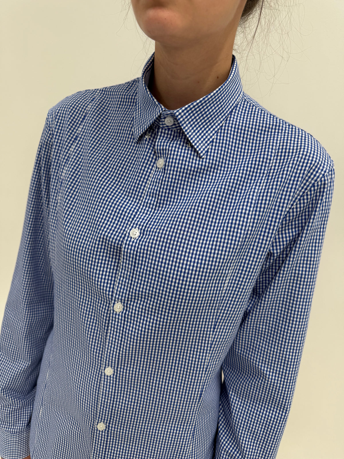 Cămașa Armani tall gingham din bumbac plin