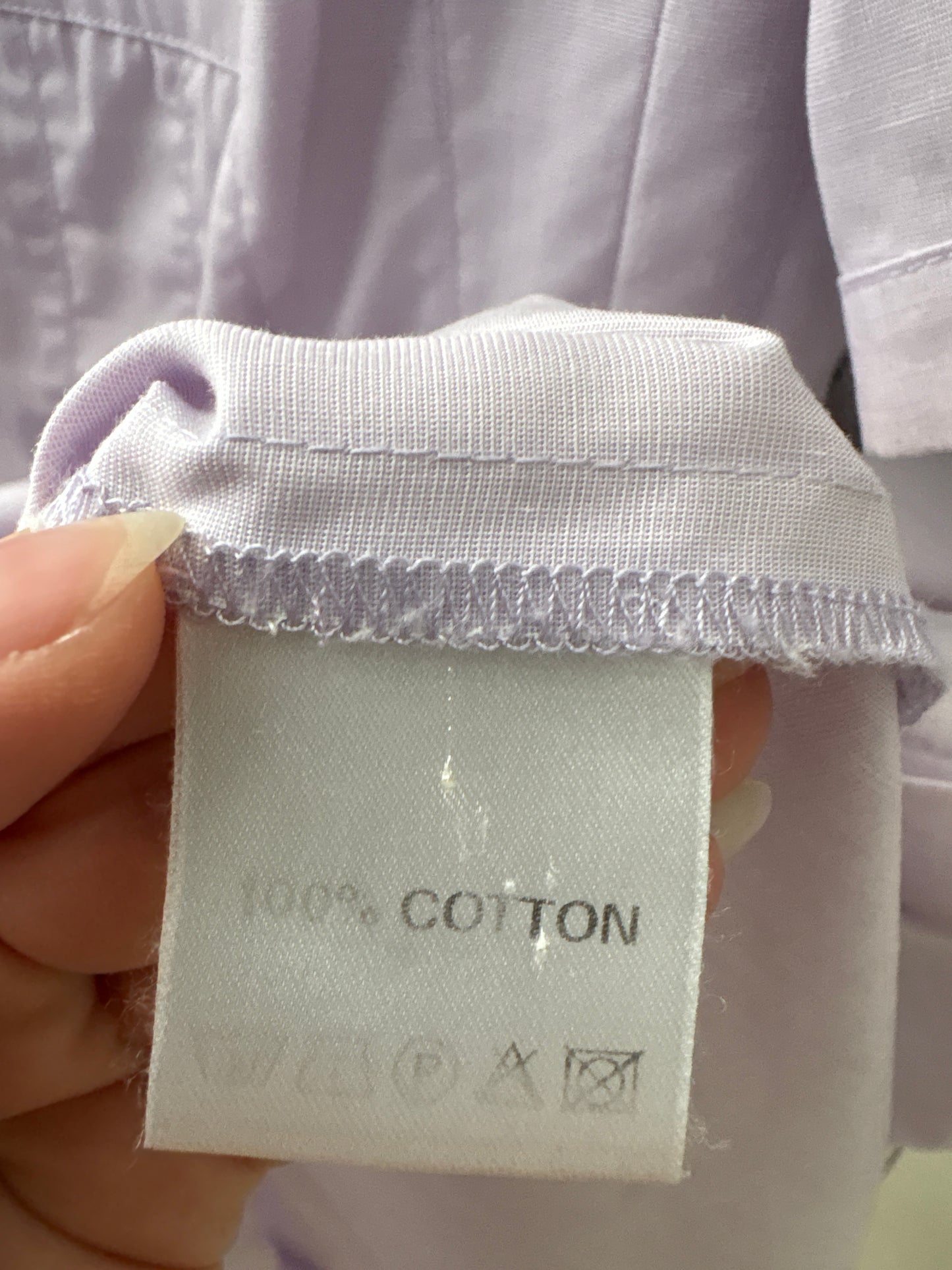 Rochie lavandă din poplin excepțional de bumbac cu fustă plisată și talie marcată