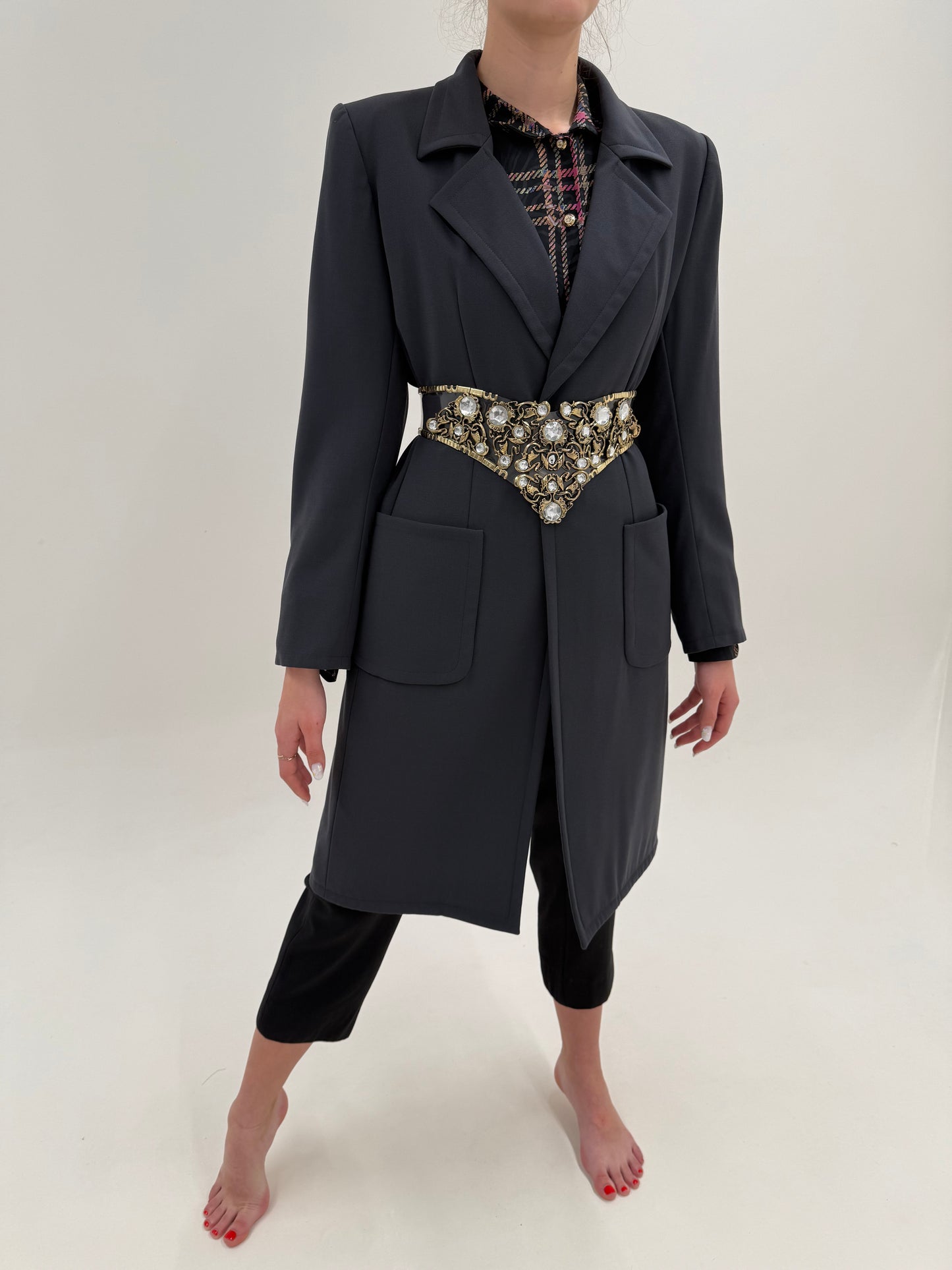 Pardesiu Yves Saint Laurent vintage de primăvară din lână ultra fină
lightweight