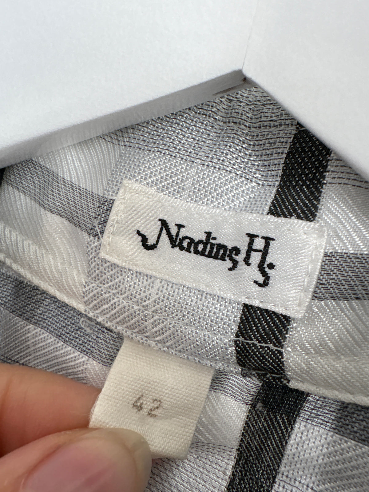 Cămașa vintage din twill gros de bumbac în carouri