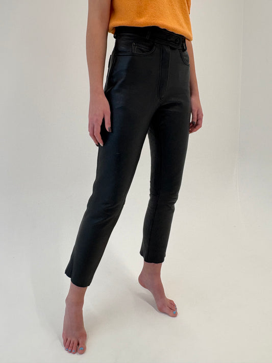 Pantaloni din piele naturală extrem de fină