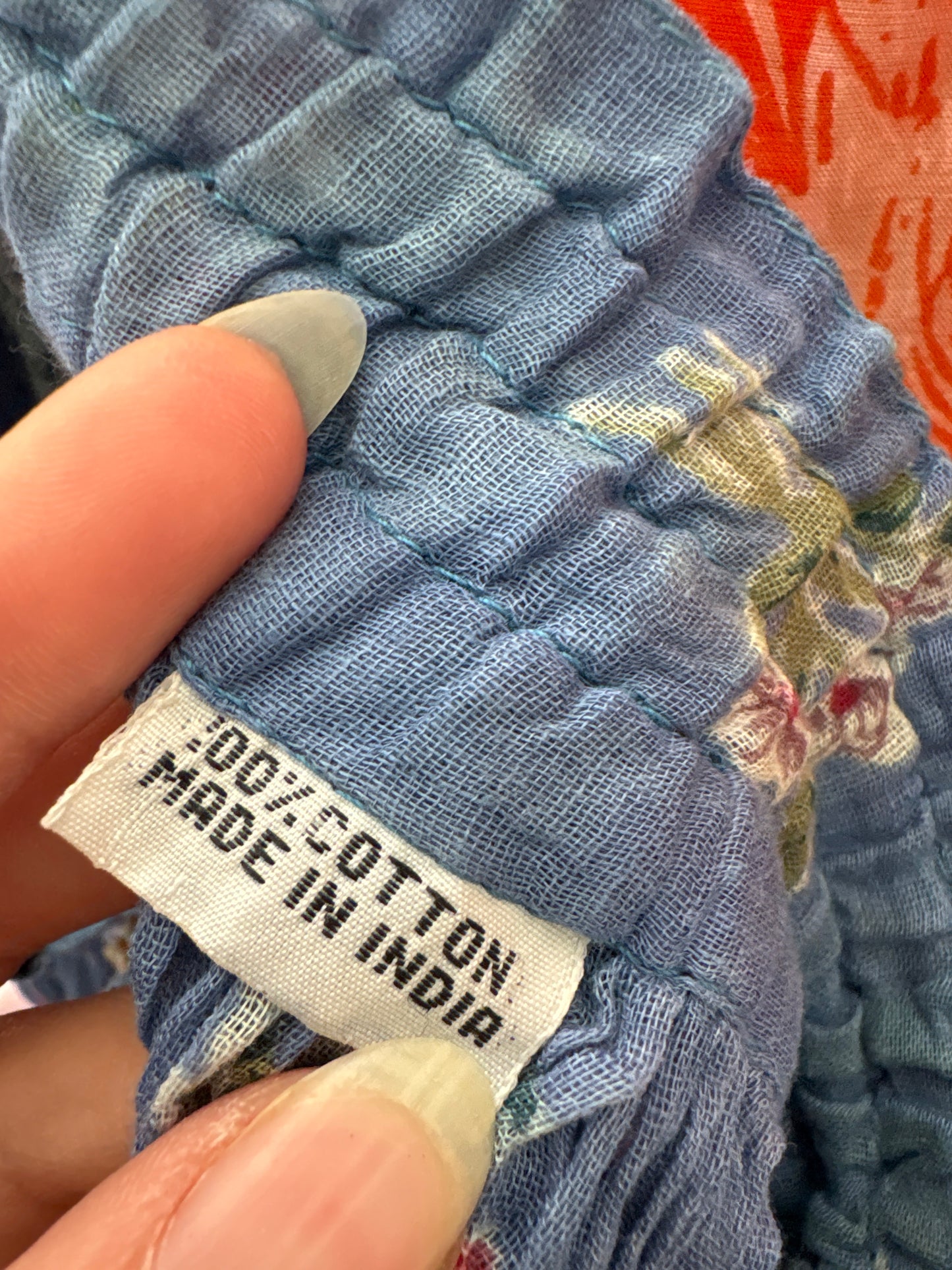 Fustă vintage maxi light jeans blue ultra amplă din cea mai fină pânză de bumbac