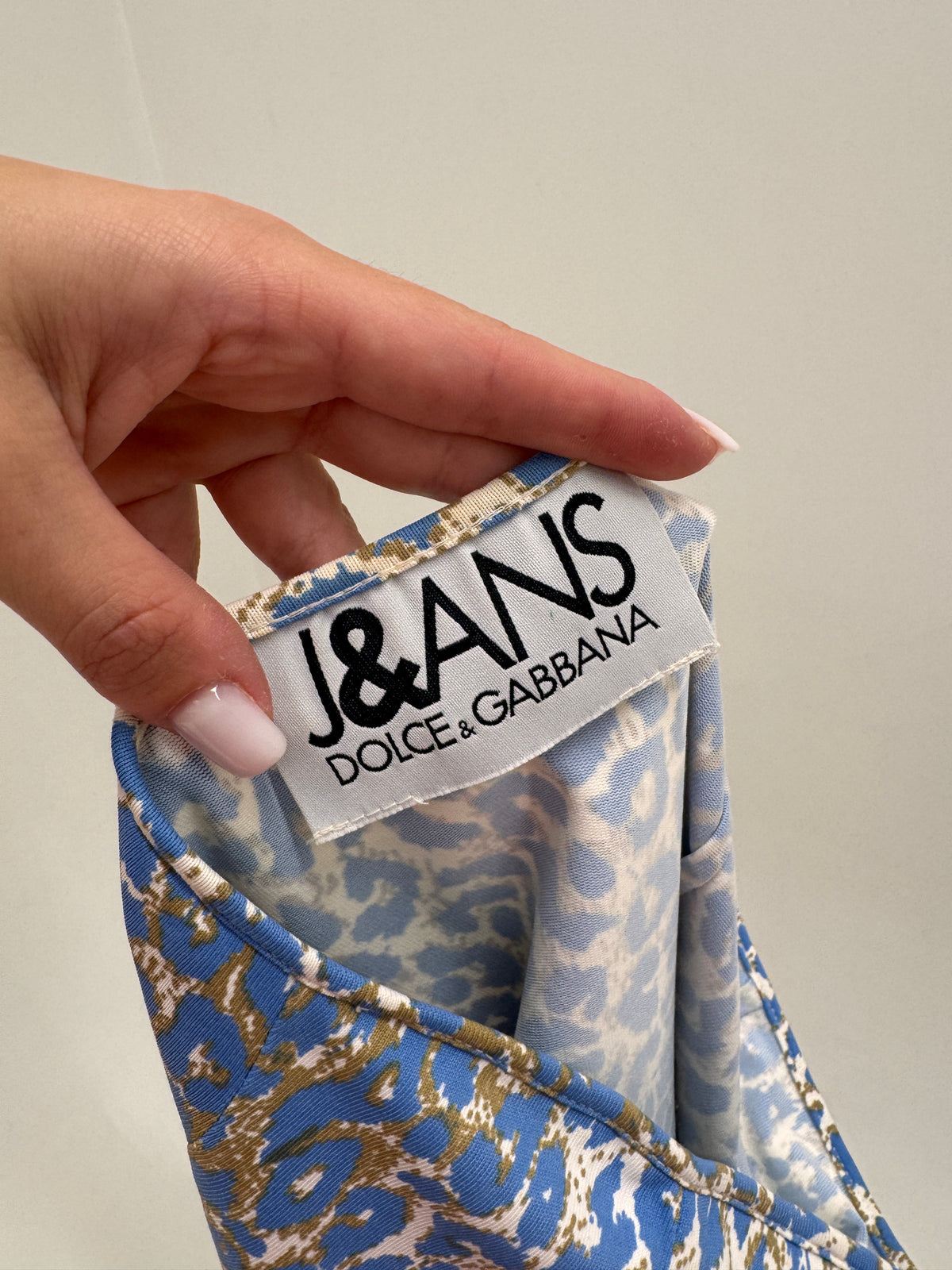 Fustă vintage Dolce&Gabbana animal print din material ultra confort modelator