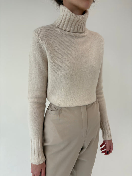 Maleta high end din cașmir gros multiply off white