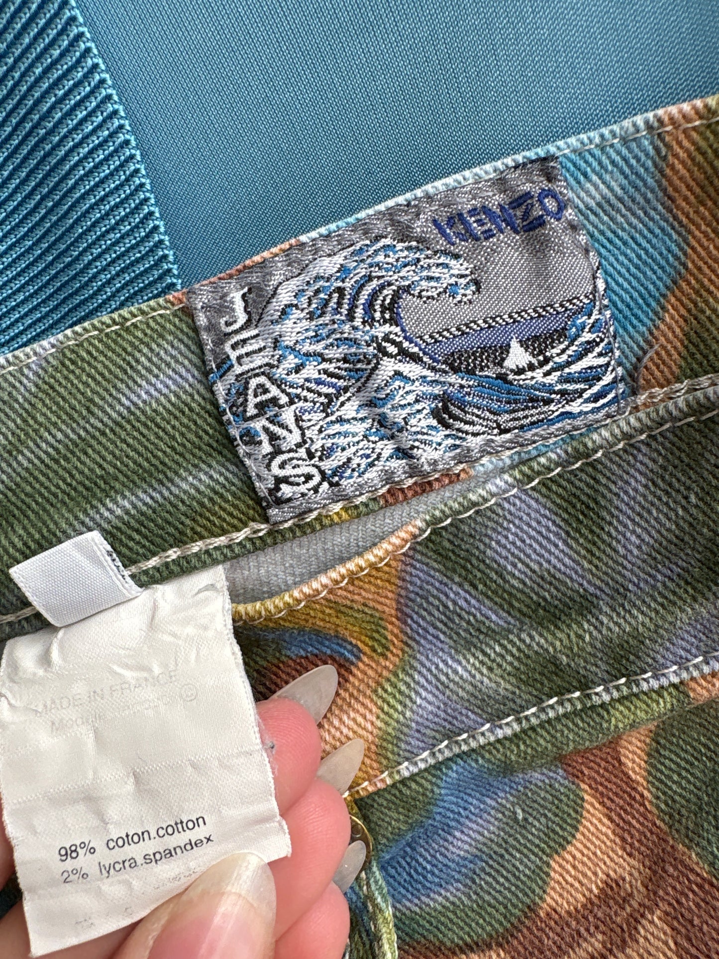 Jeans vintage Kenzo arhival de colecție  din anul 1993 ultra modelatori