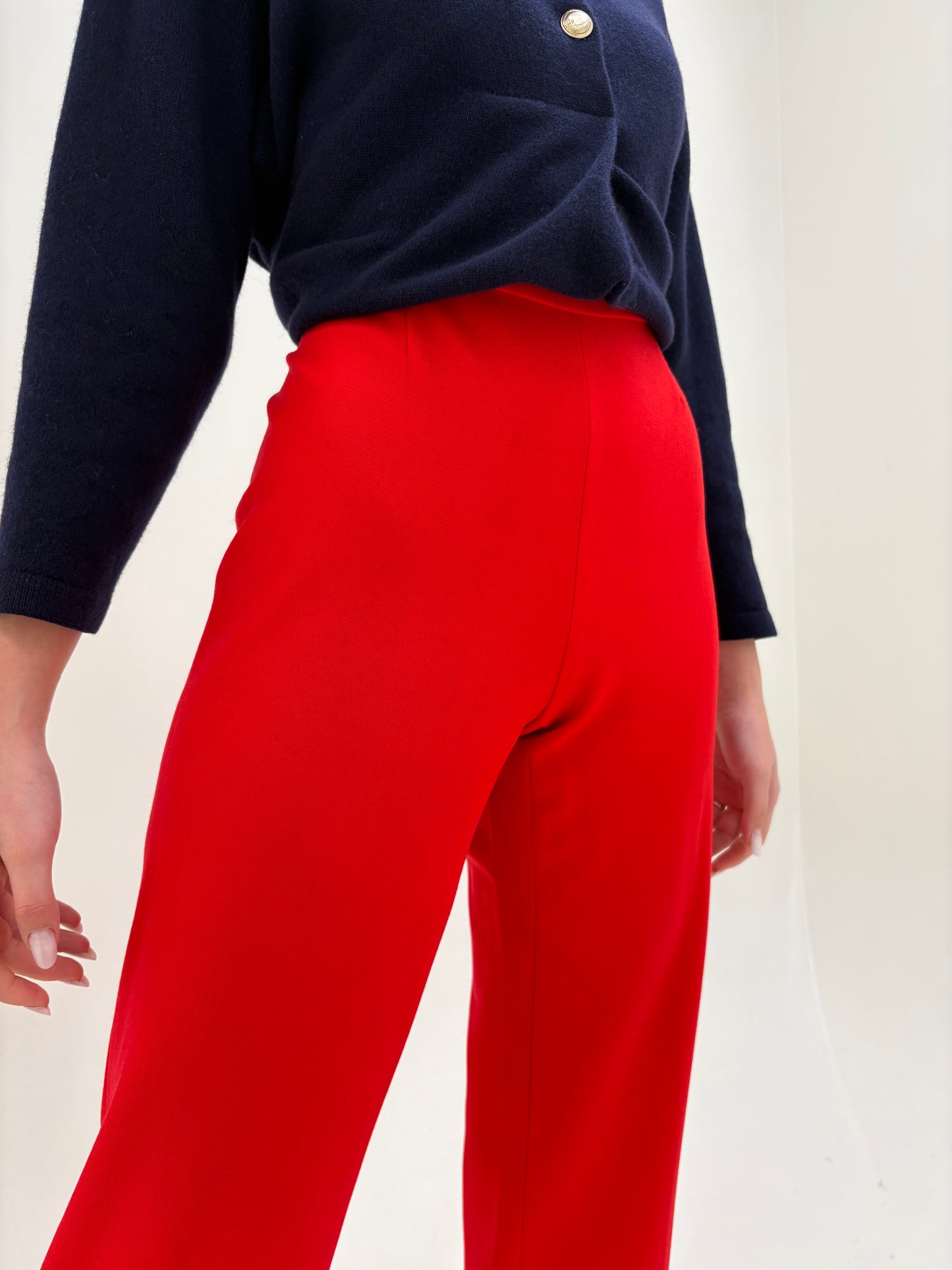 Pantaloni de brand luxury Les Copains cherry red