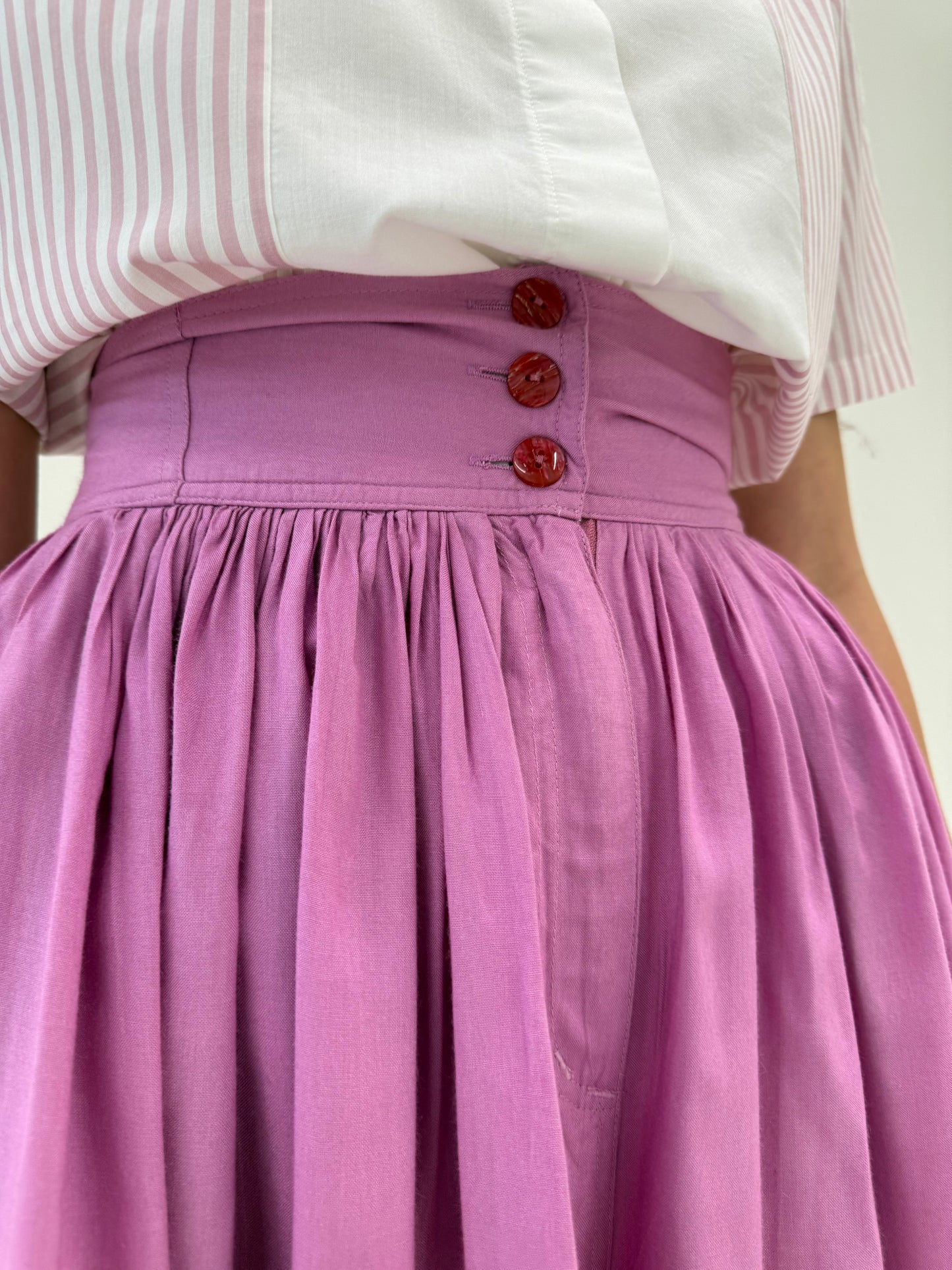 Pantaloni ultra ampli vaporosi de vară cu talie ultra marcată elastică
