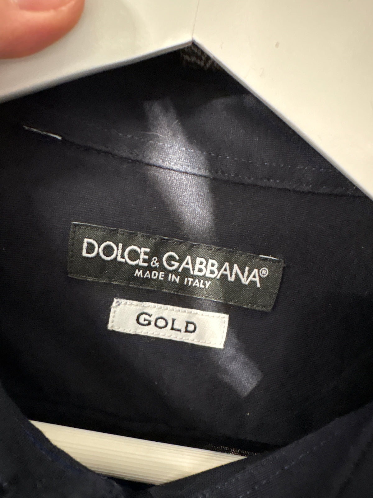 Cămașa Dolce&Gabbana tall din bumbac premium Navy blue ultra confort