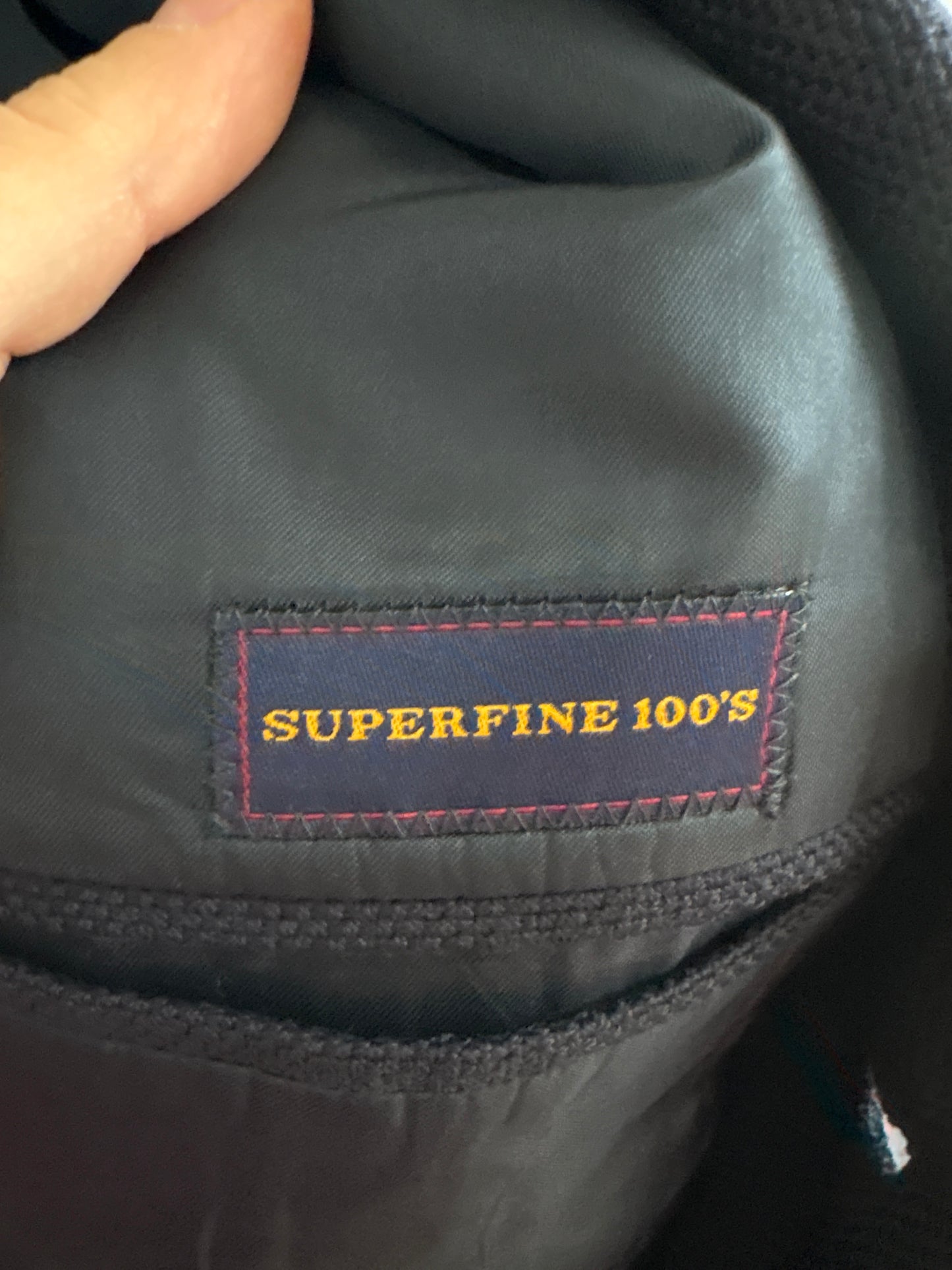 Sacou Navy din lana plină luxury super 100’s în croi actual