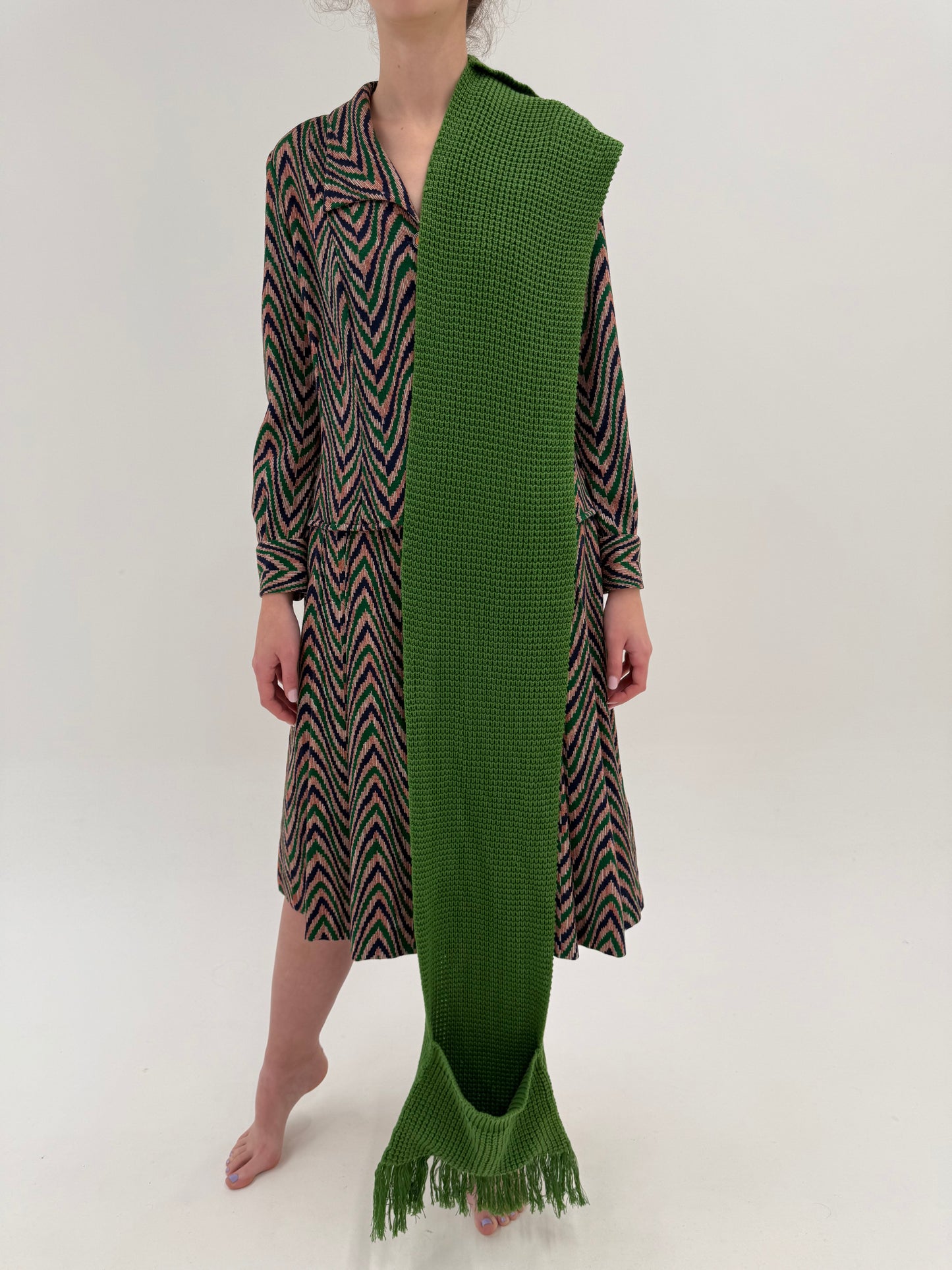 Fular nou Silvian Heach cu buzunare emerald green