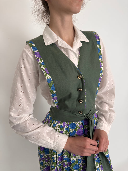 Cămașa vintage integral cu broderie anglaise
