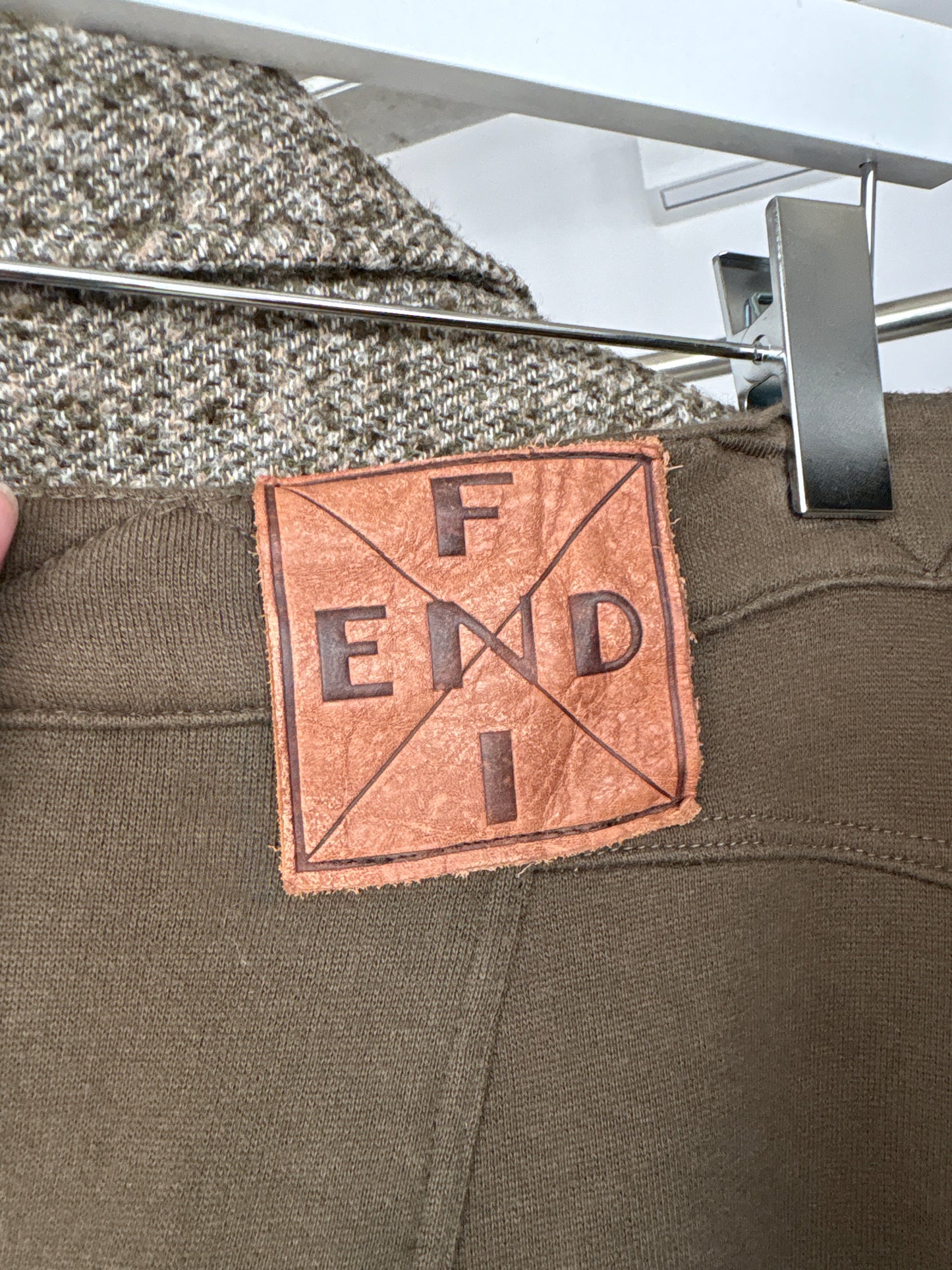 Pencil skirt Fendi vintage cu talie ultra înaltă și buzunare