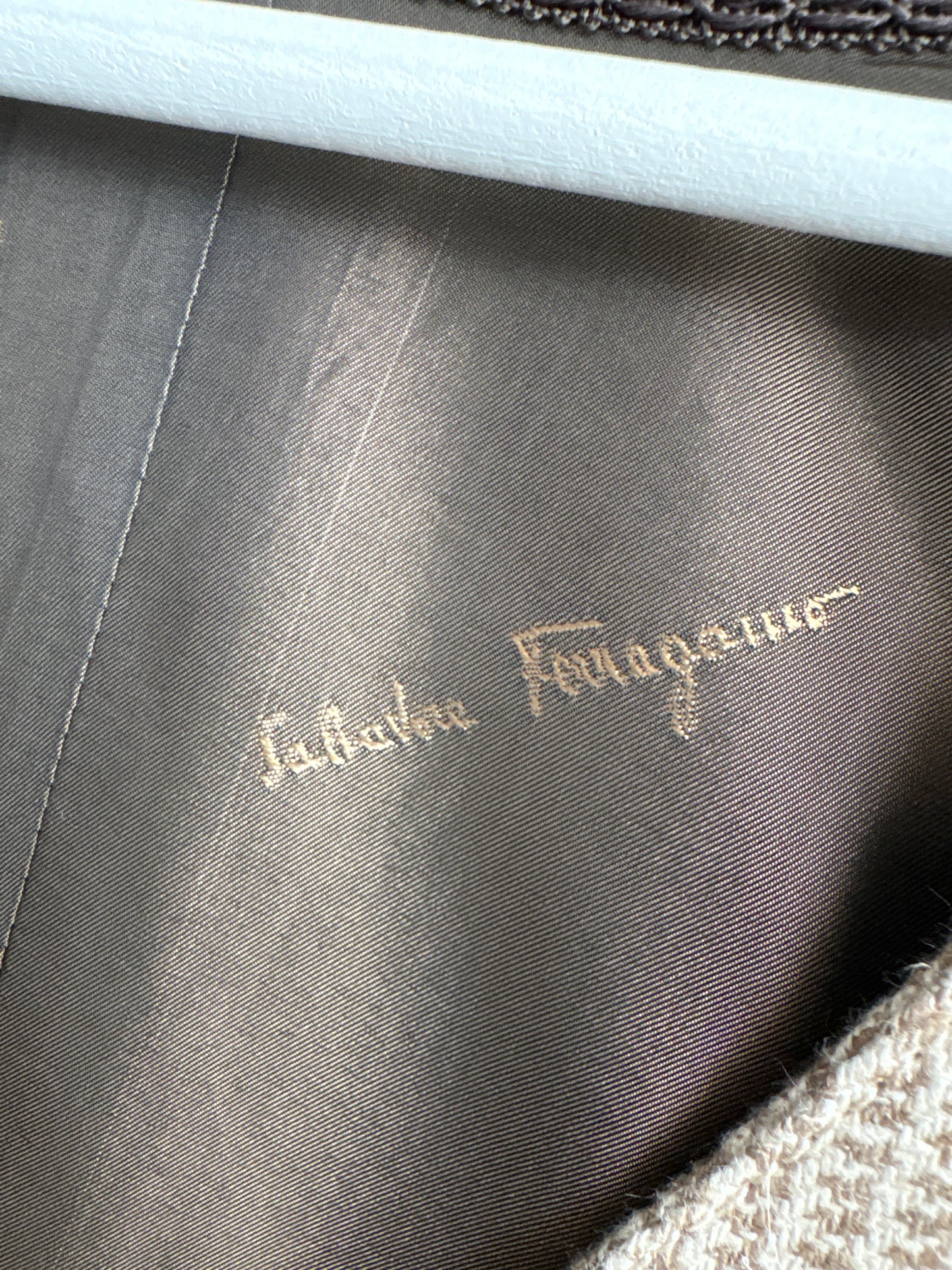 Sacou luxury Salvatore Ferragamo din stofita cu mătase naturală