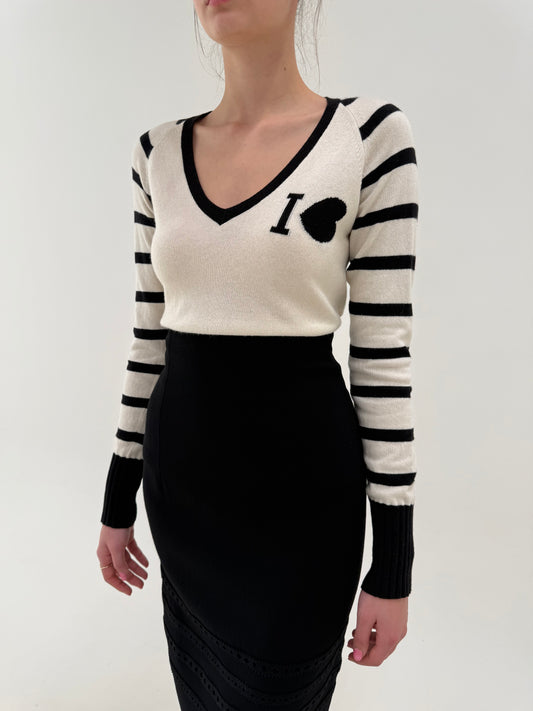 Puloveras luxury Iceberg în dungi și anchior