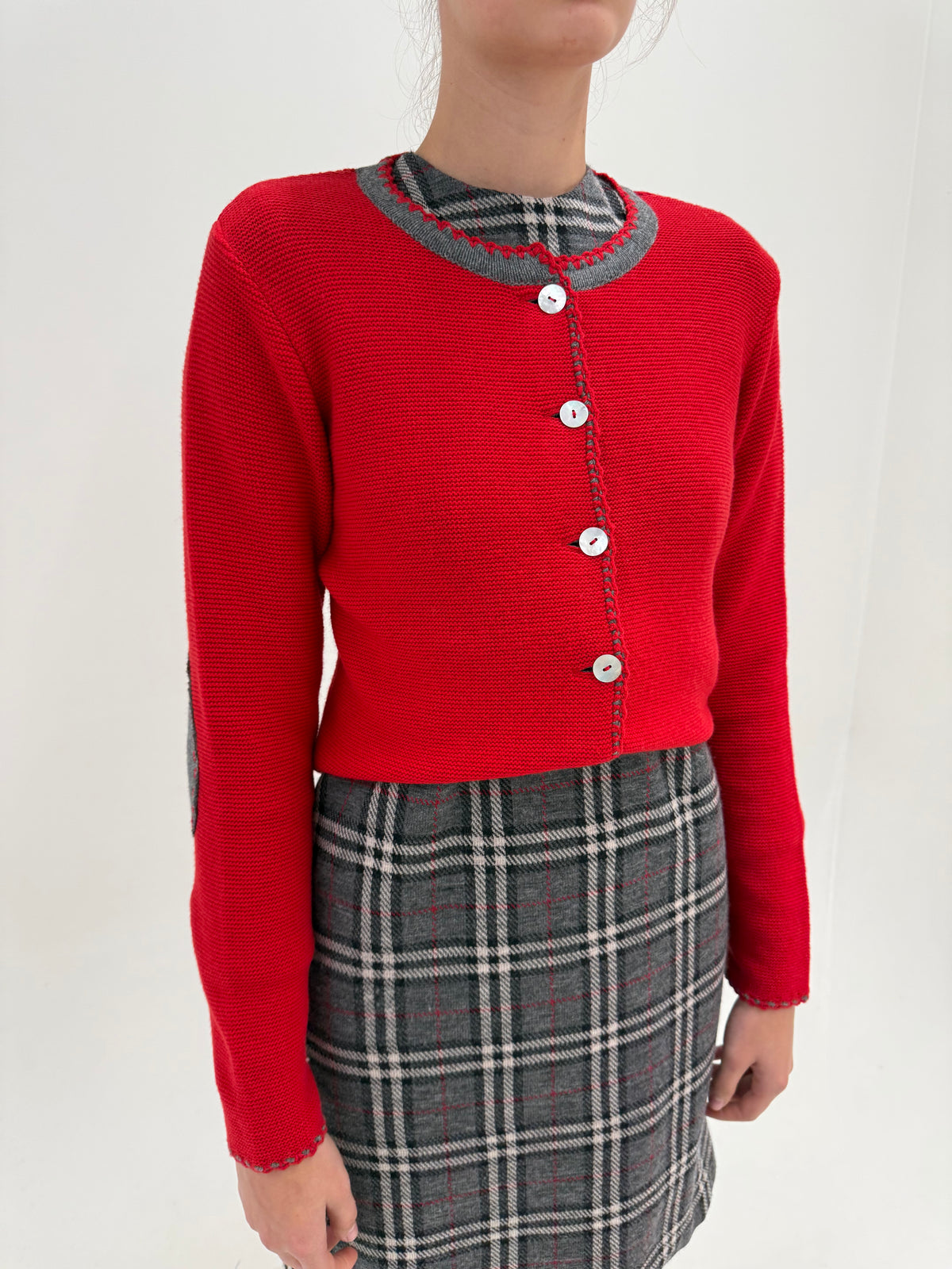 Cardigan vintage grosut texturat superb din lana de extrafina texturată