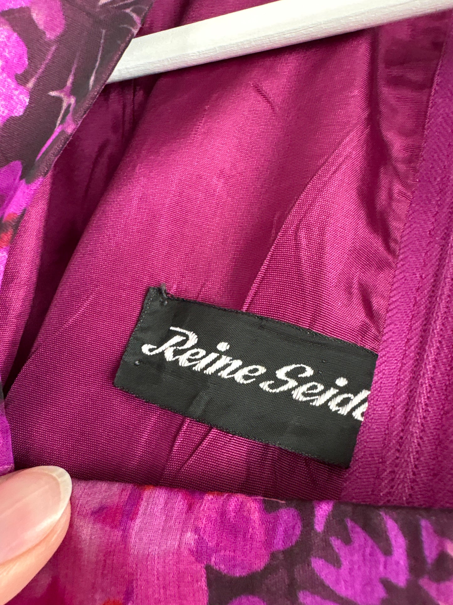 Rochie maxi vintage din mătase naturală în culori superbe