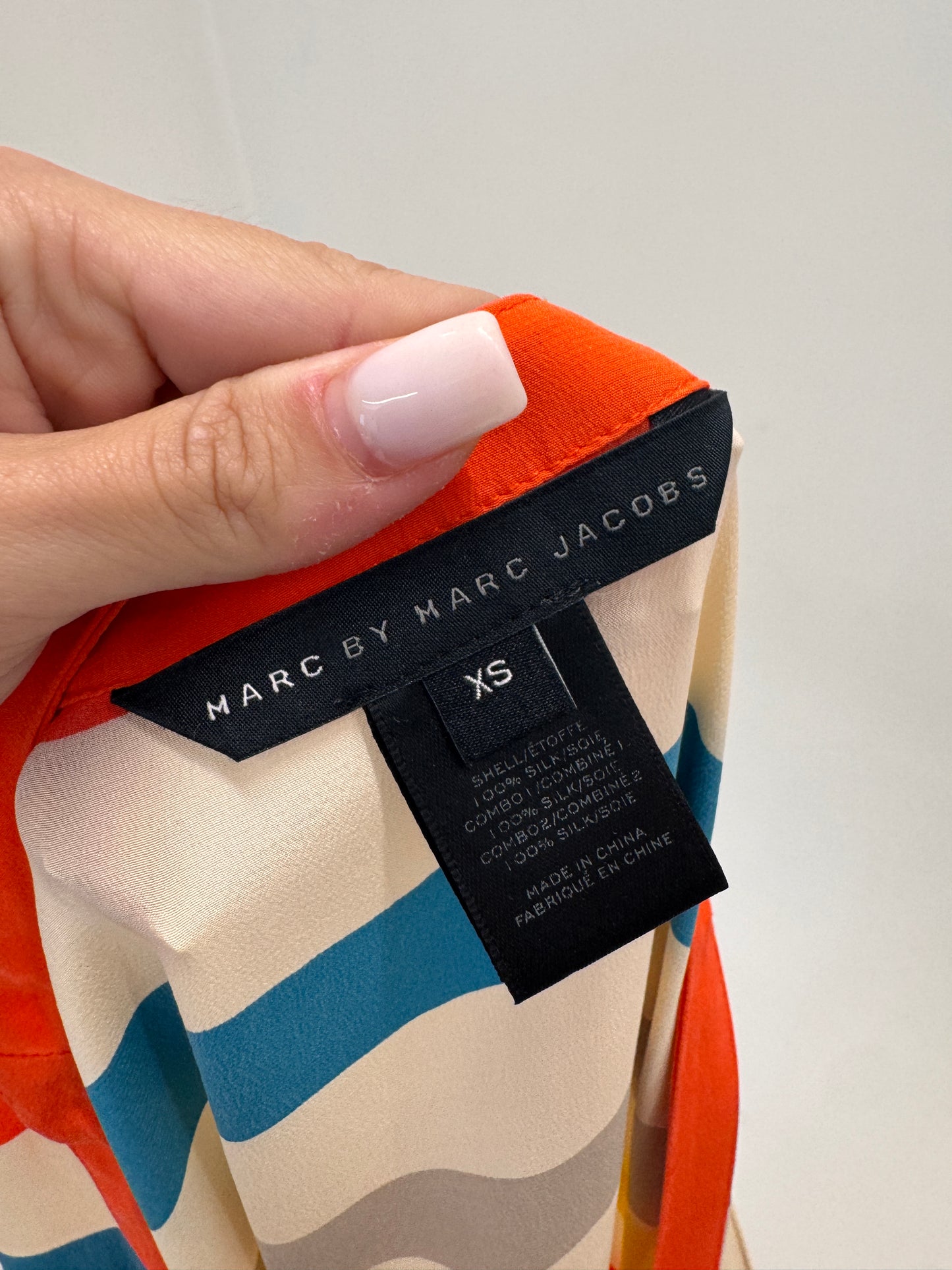 Rochie maxi Marc Jacobs din mătase naturală din mătase naturală în dungi