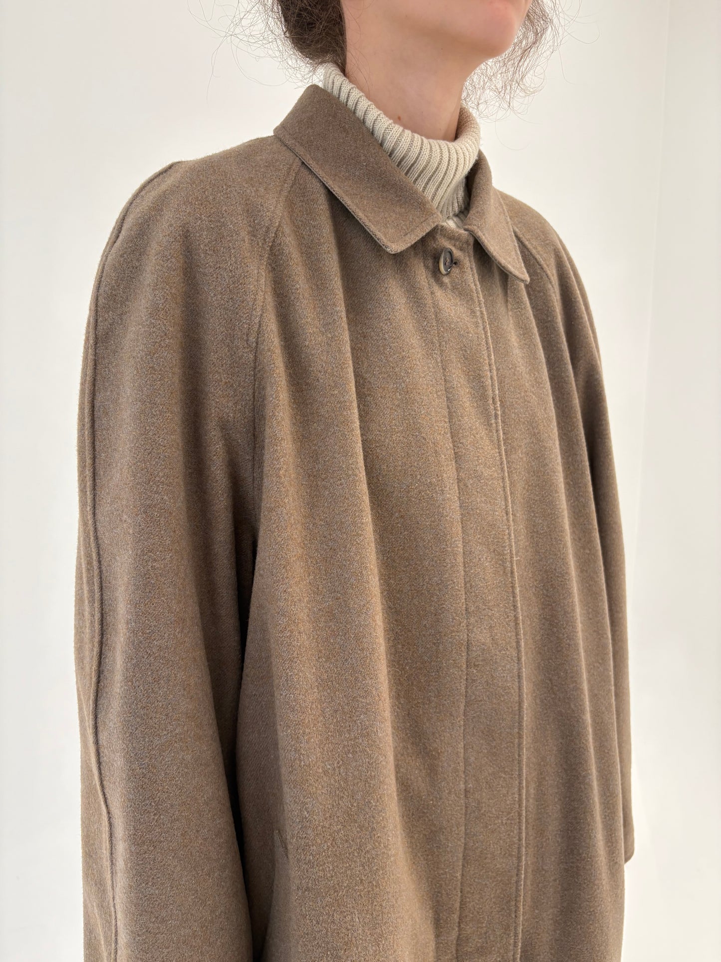 Trench vintage gros cu interior din stofă de lana