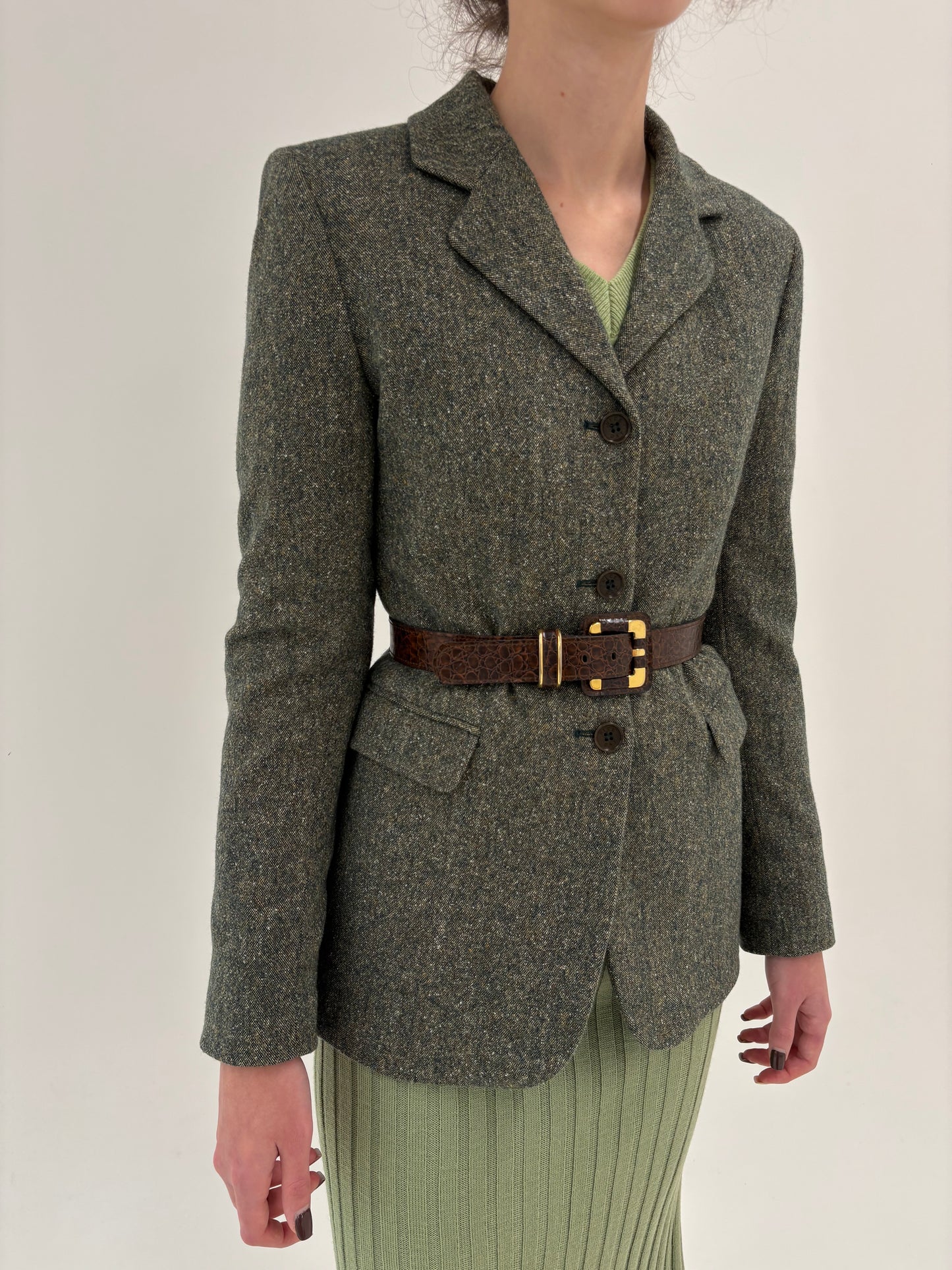 Sacou din tweed Donegal în combinație superbă de culori