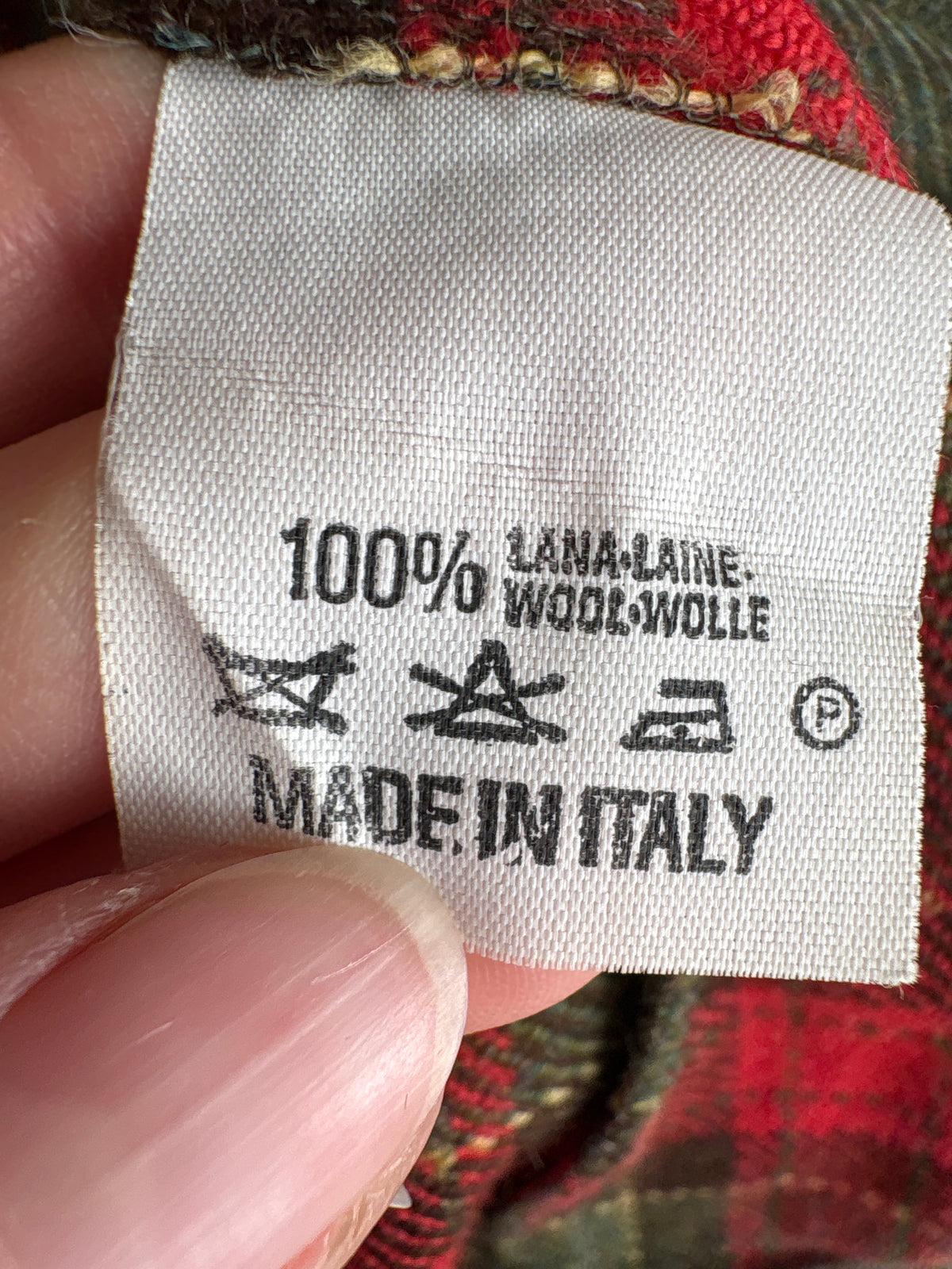 Deux vintage italian piece în carouri din  Tartan moale de lana excepțională