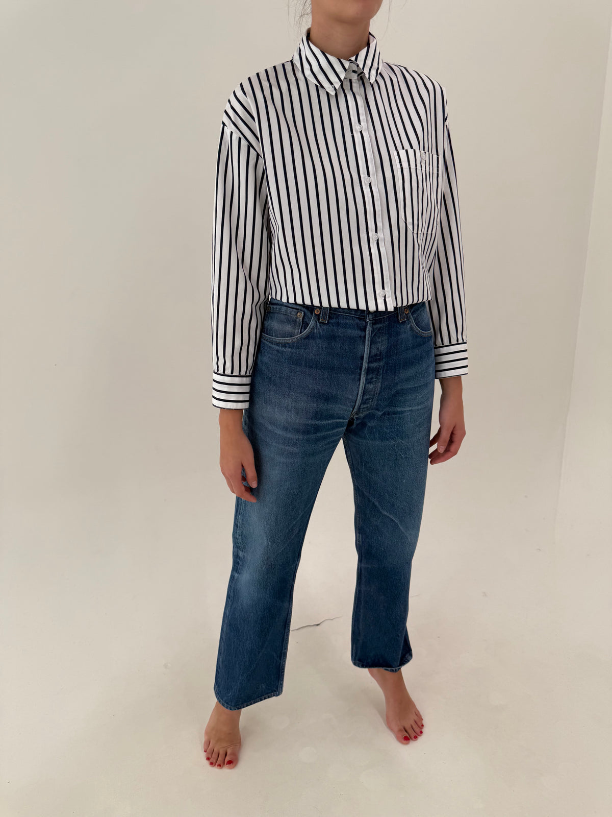 Jeans vintage Levi’s 501 XX din bumbac gros cu talie ultra înaltă tall