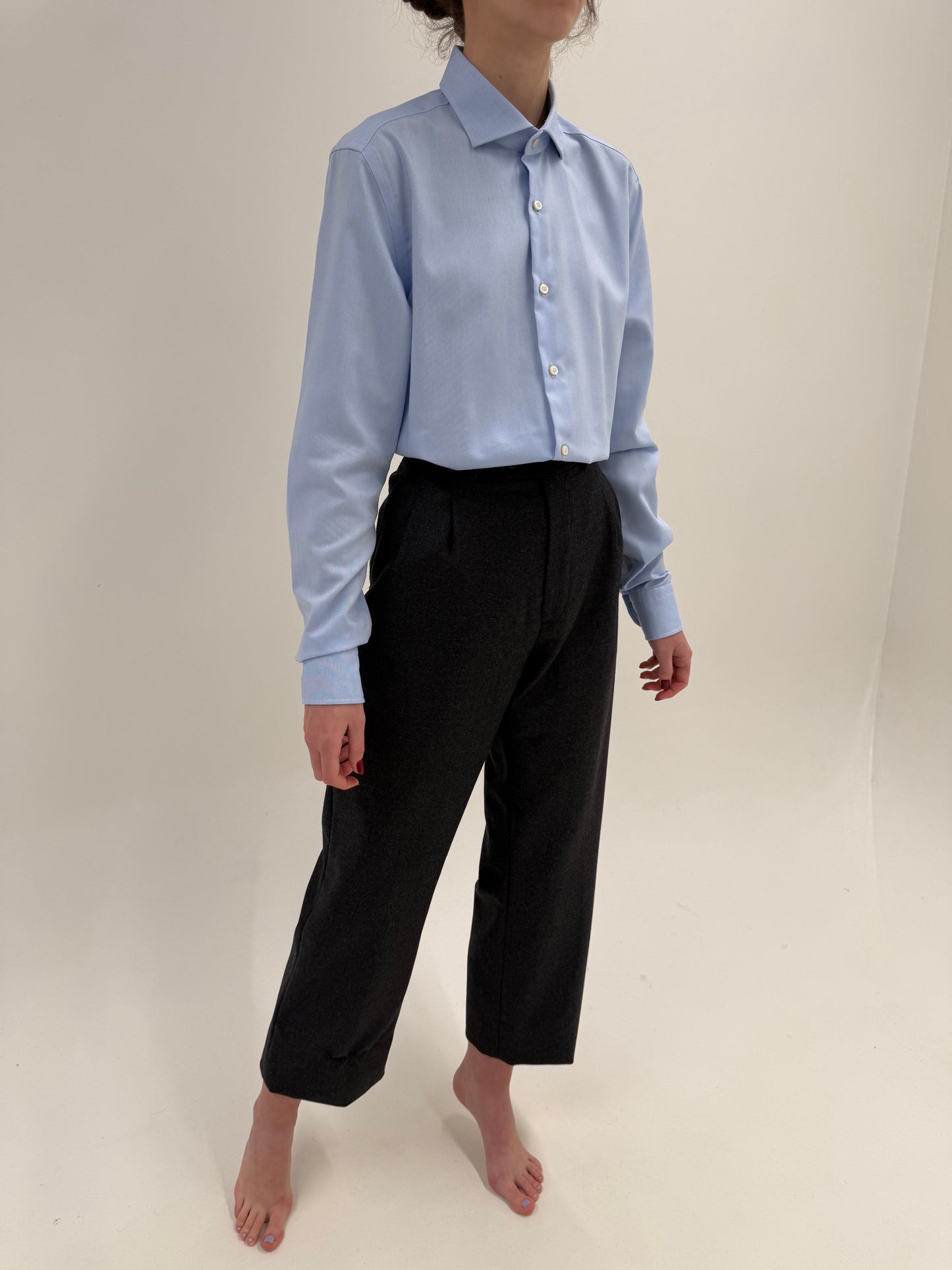 Costum italian din stofă groasa luxury de lana merino în croi actual