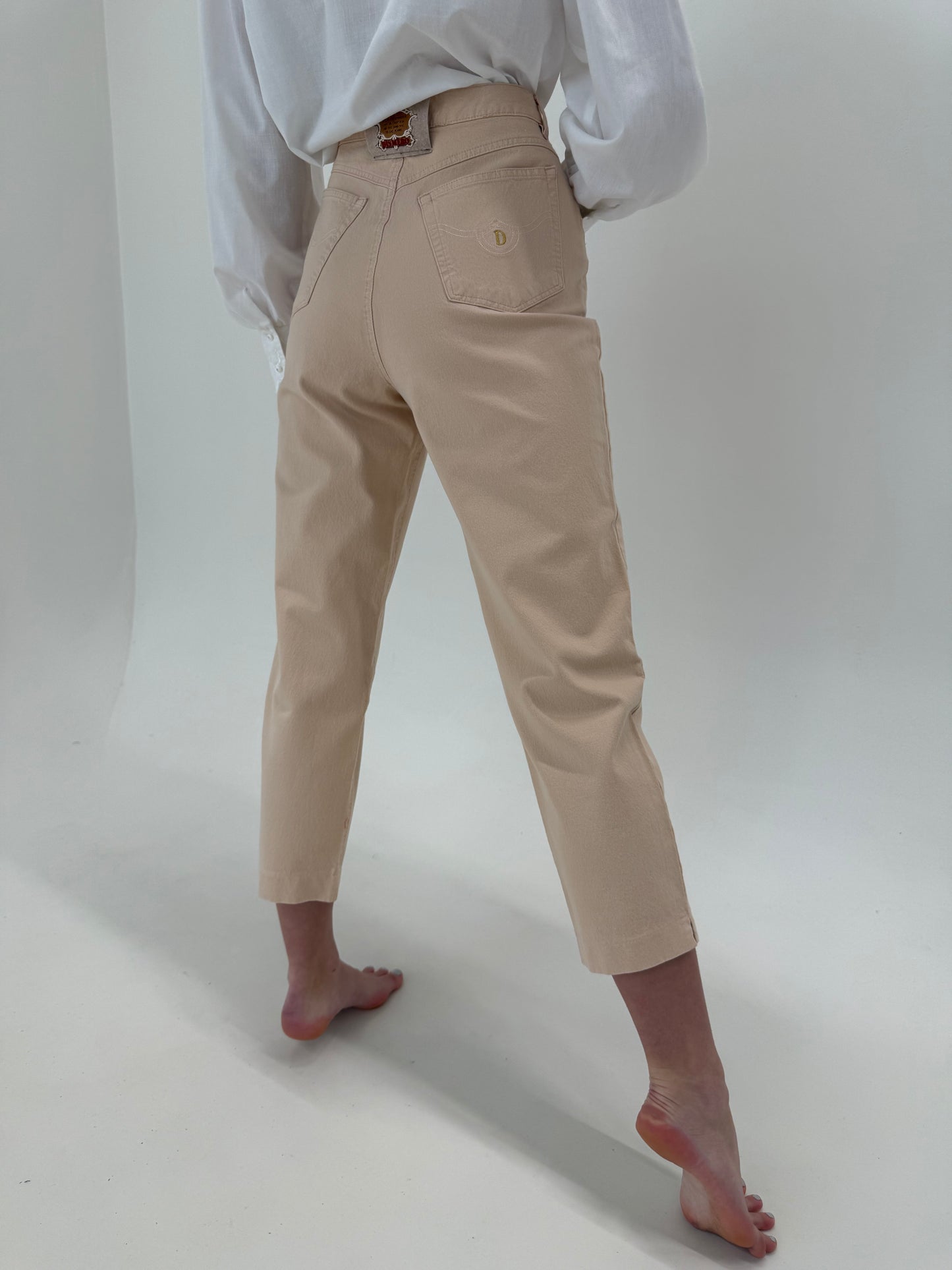 Jeans camel petite de vară din bumbac ultra confort modelator