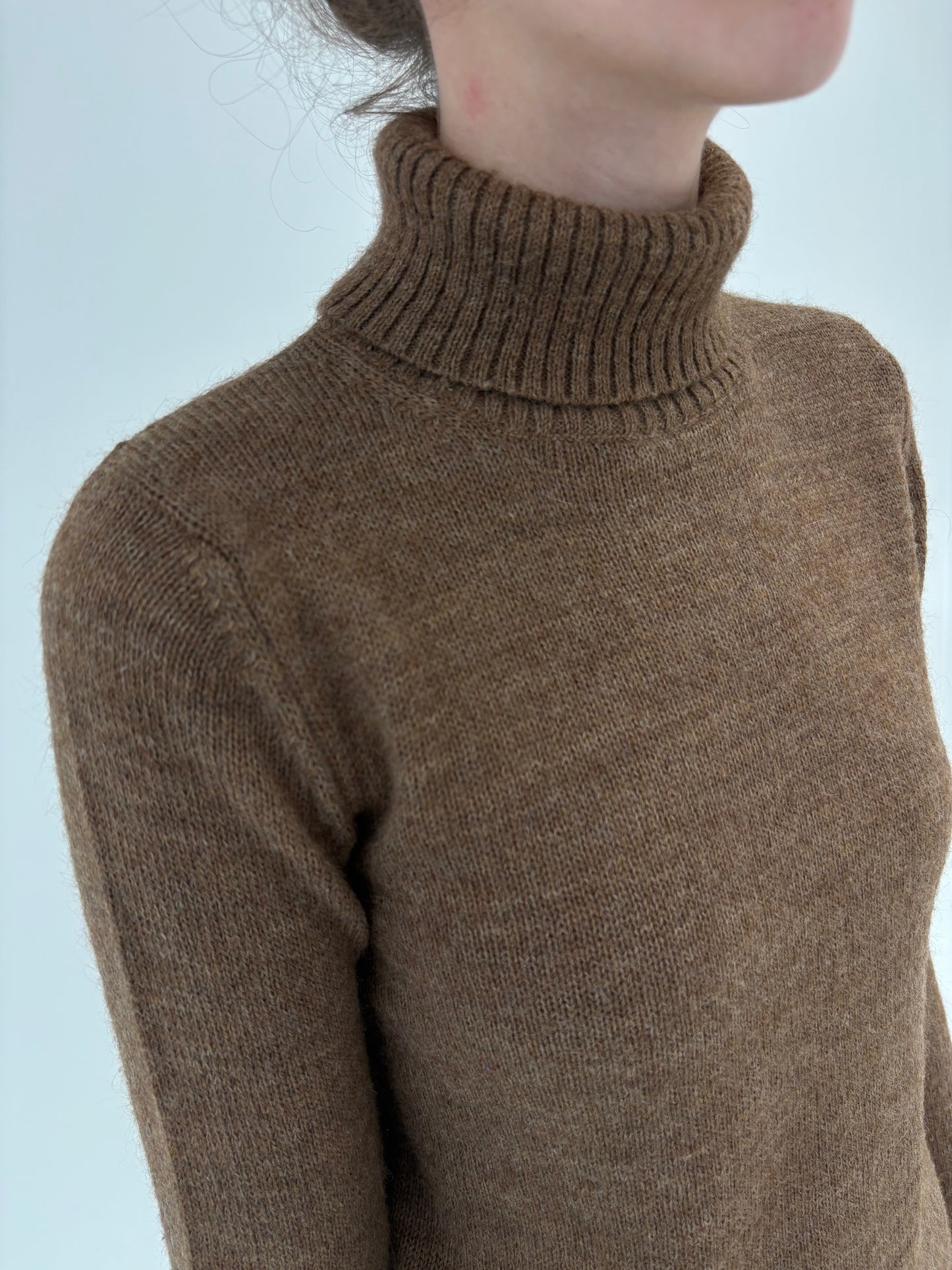 Maleta Max Mara light chocolate brown din baby mohair