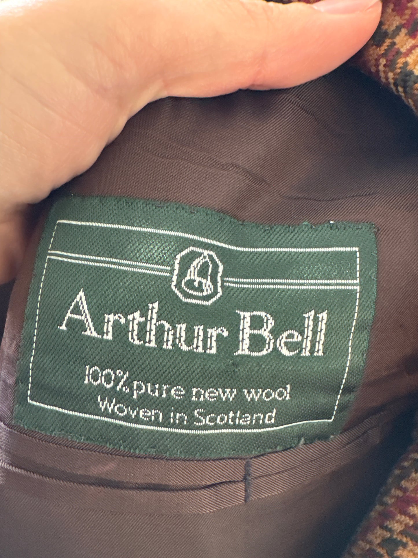 Sacou camel petite italian din tweed de lana în combinație superbă de culori