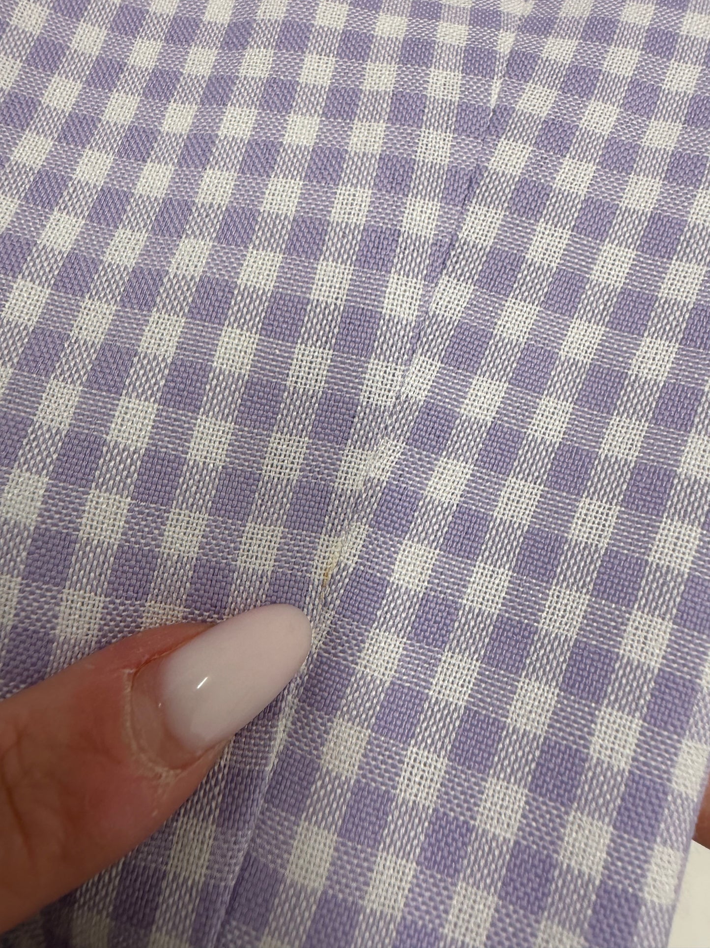 Sacou gingham de vară lavandă din pânză moale